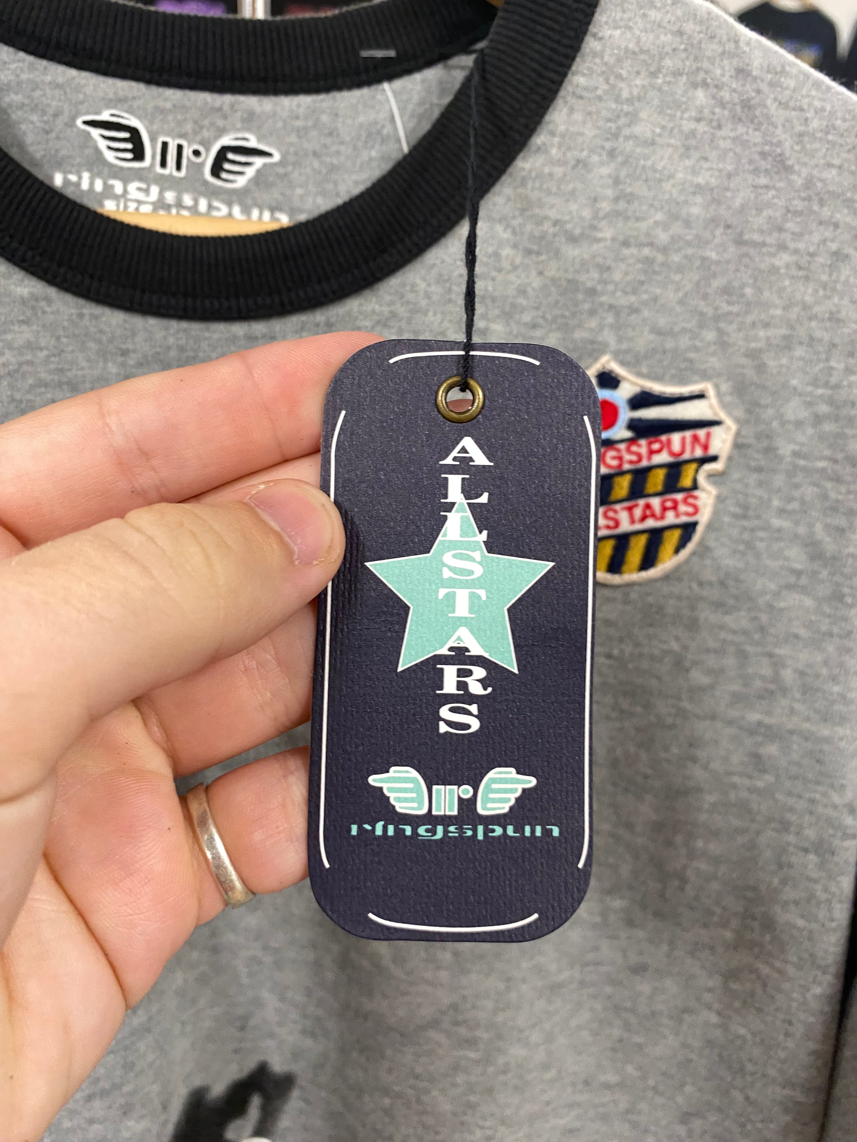 [L] Y2K Ringspun Allstars Scarface Grey #9 Double Sided Tshirt