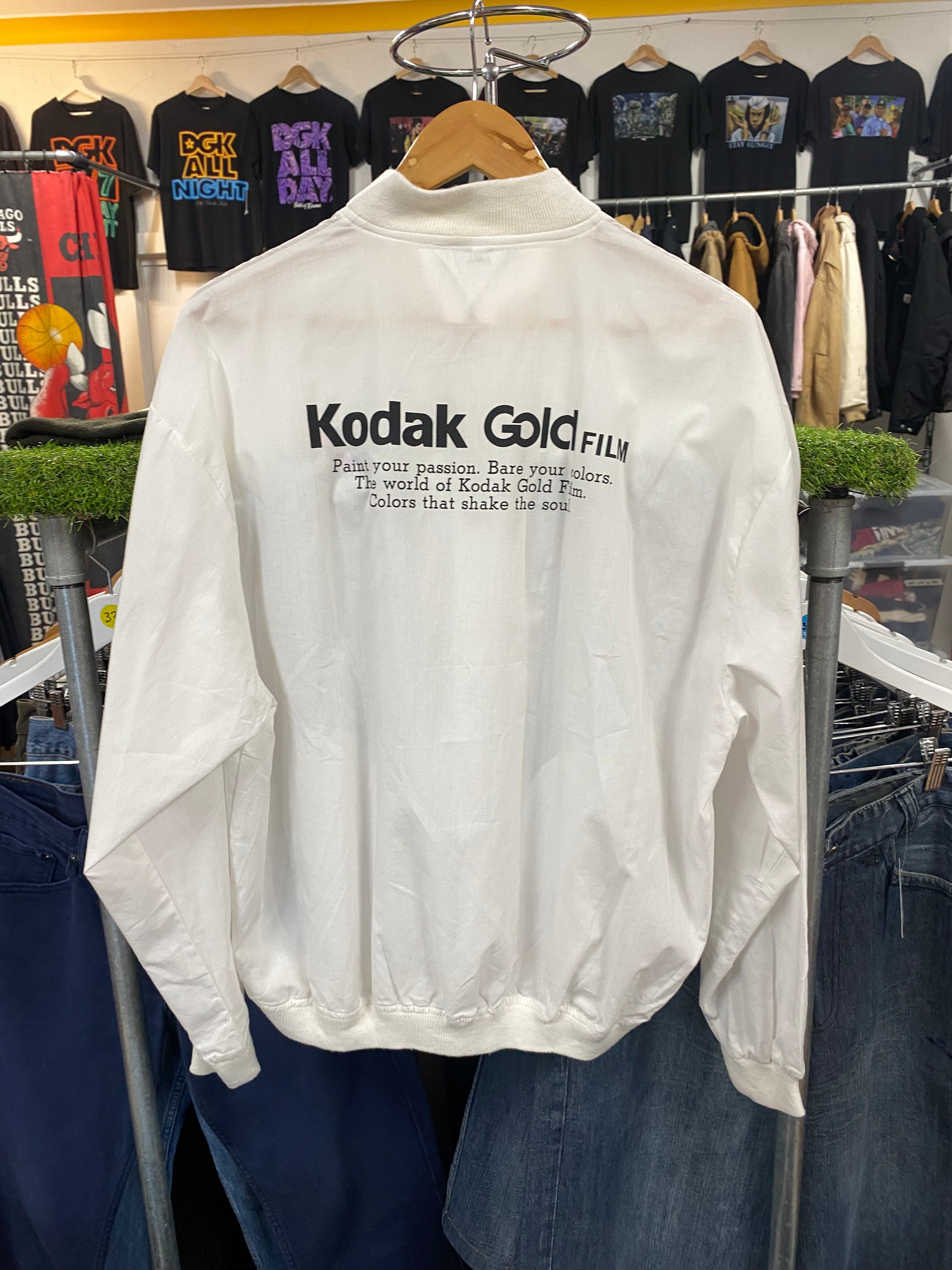 [M/L] Late 1980s Kodak Gold Film Promotional White Jacket