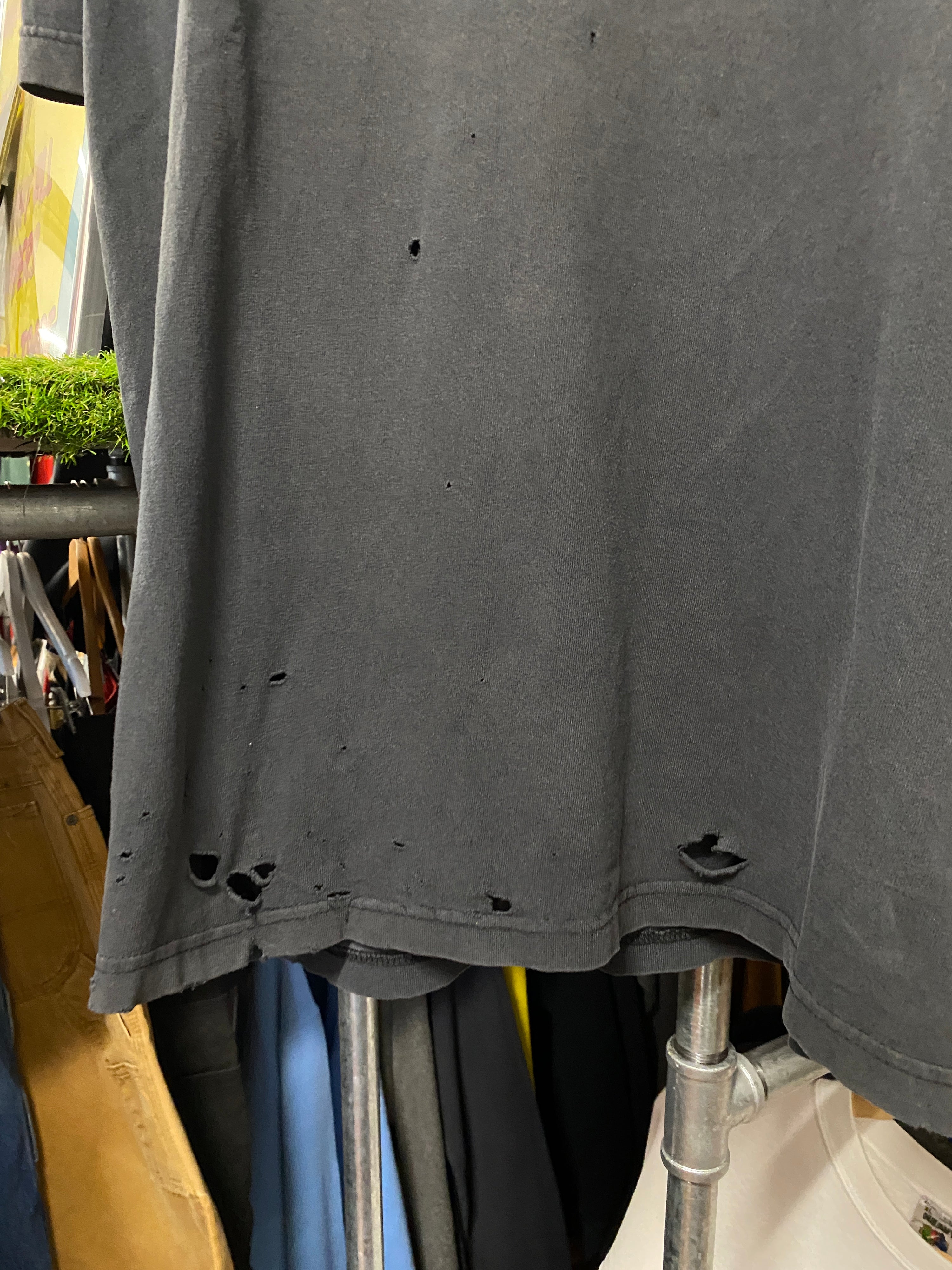 XL - Carhartt Faded Black Distressed Spellout DS