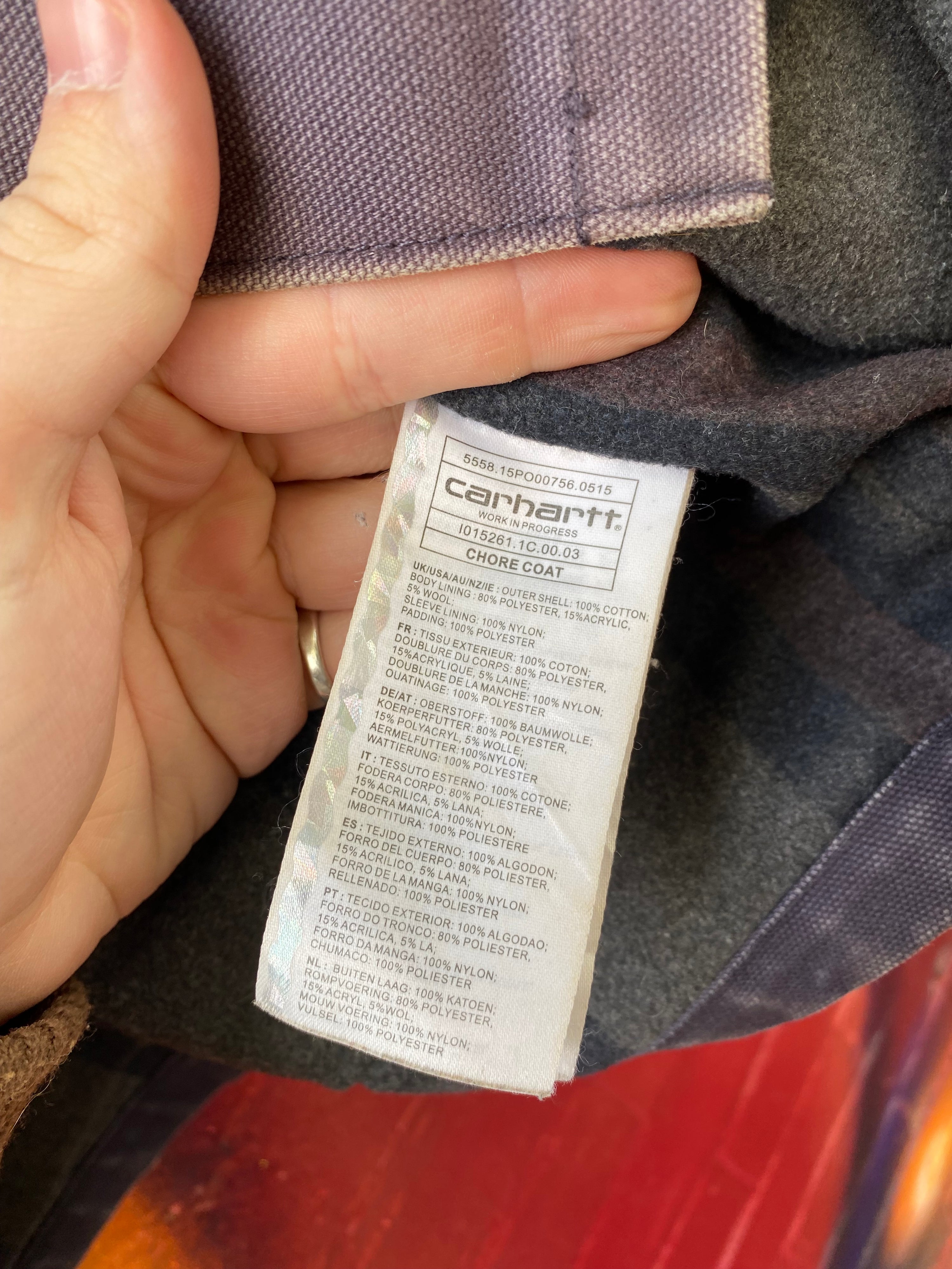 [L] Carhartt WIP Faded Navy Chore Coat