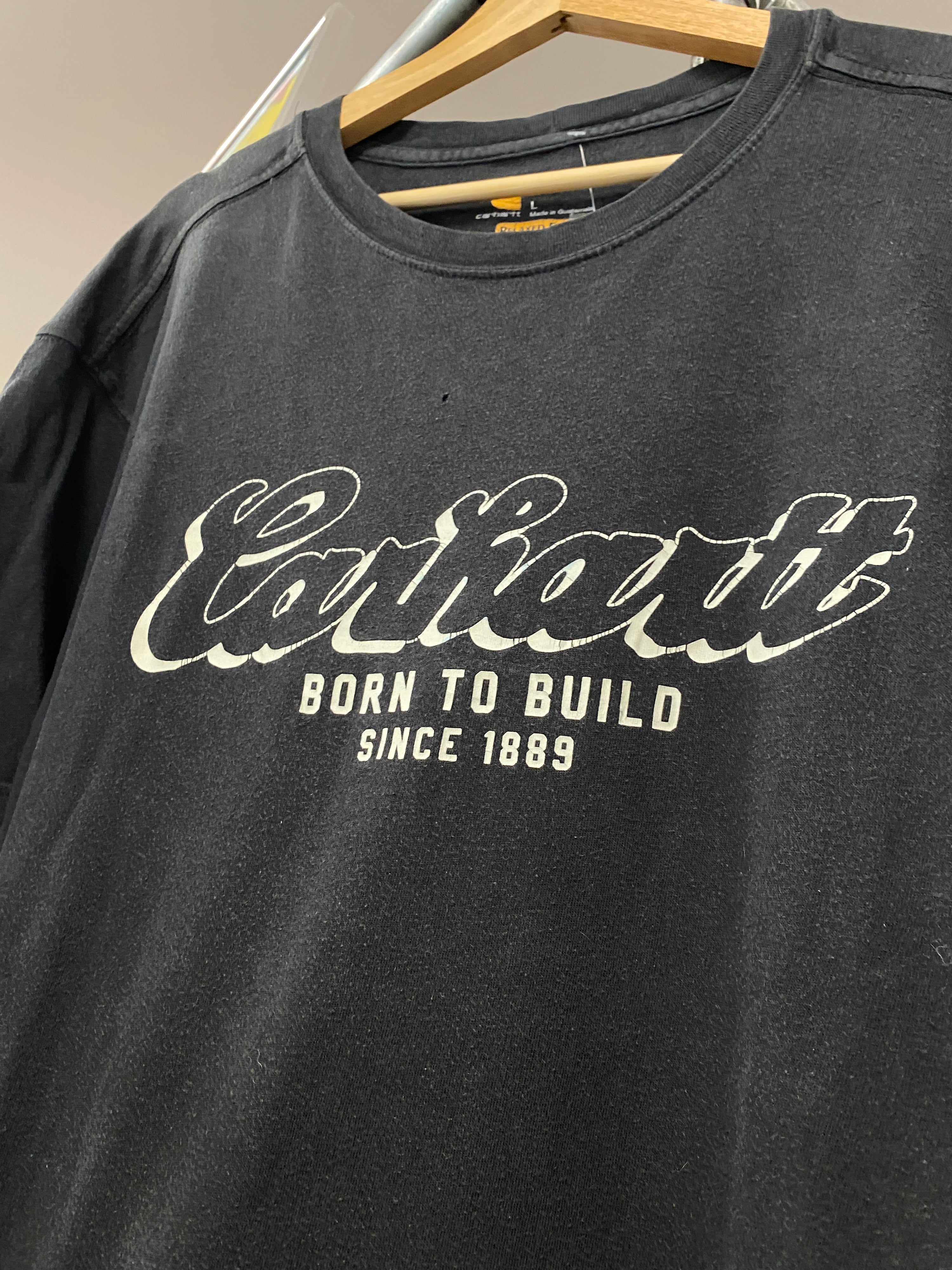 L - Carhartt Born To Build Black Tee