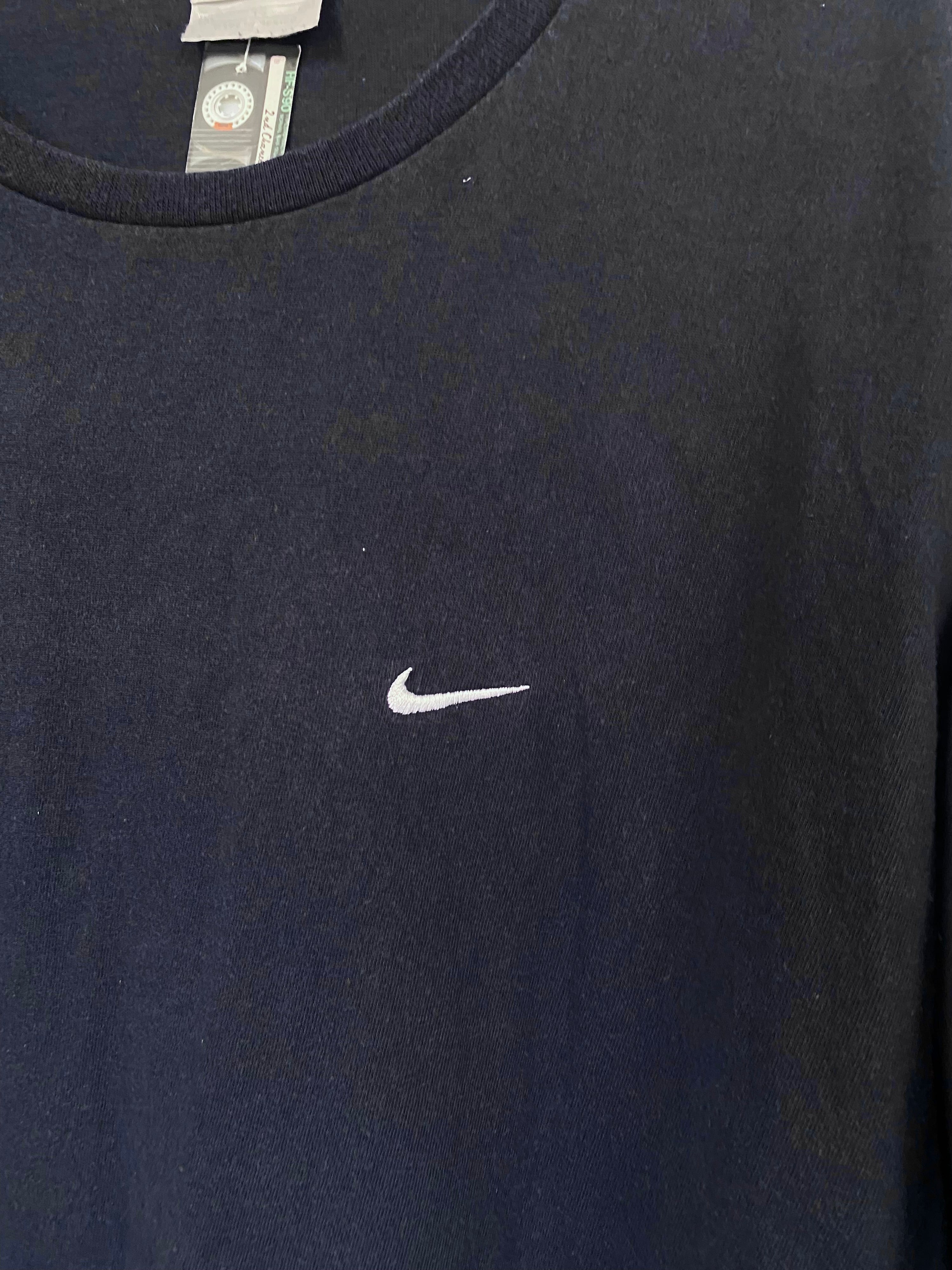 [XL] 2000s Nike Dark Blue Small Tick Tshirt