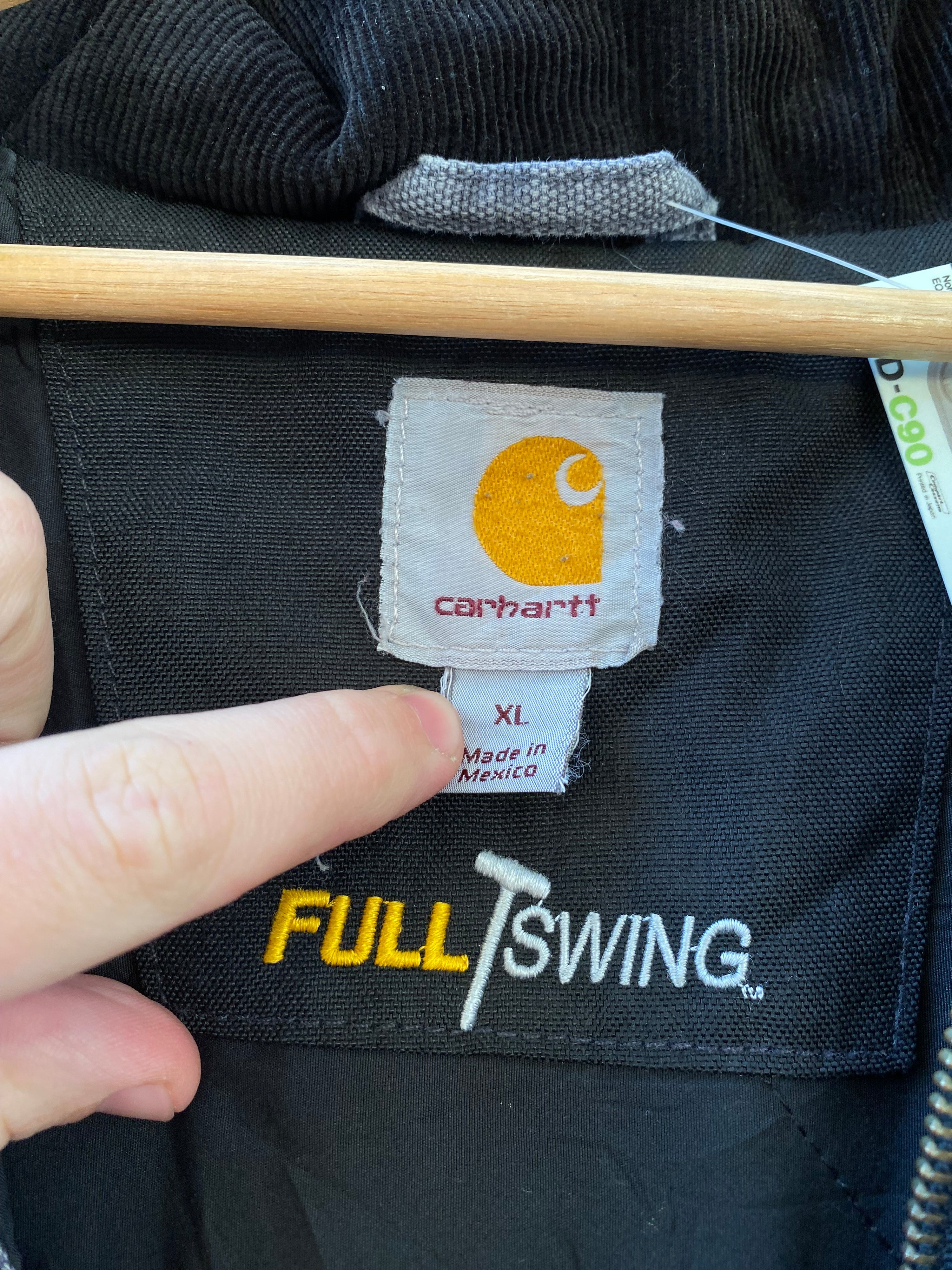 [XL] Carhartt Grey Chore Jacket w/ Black Collar 102358