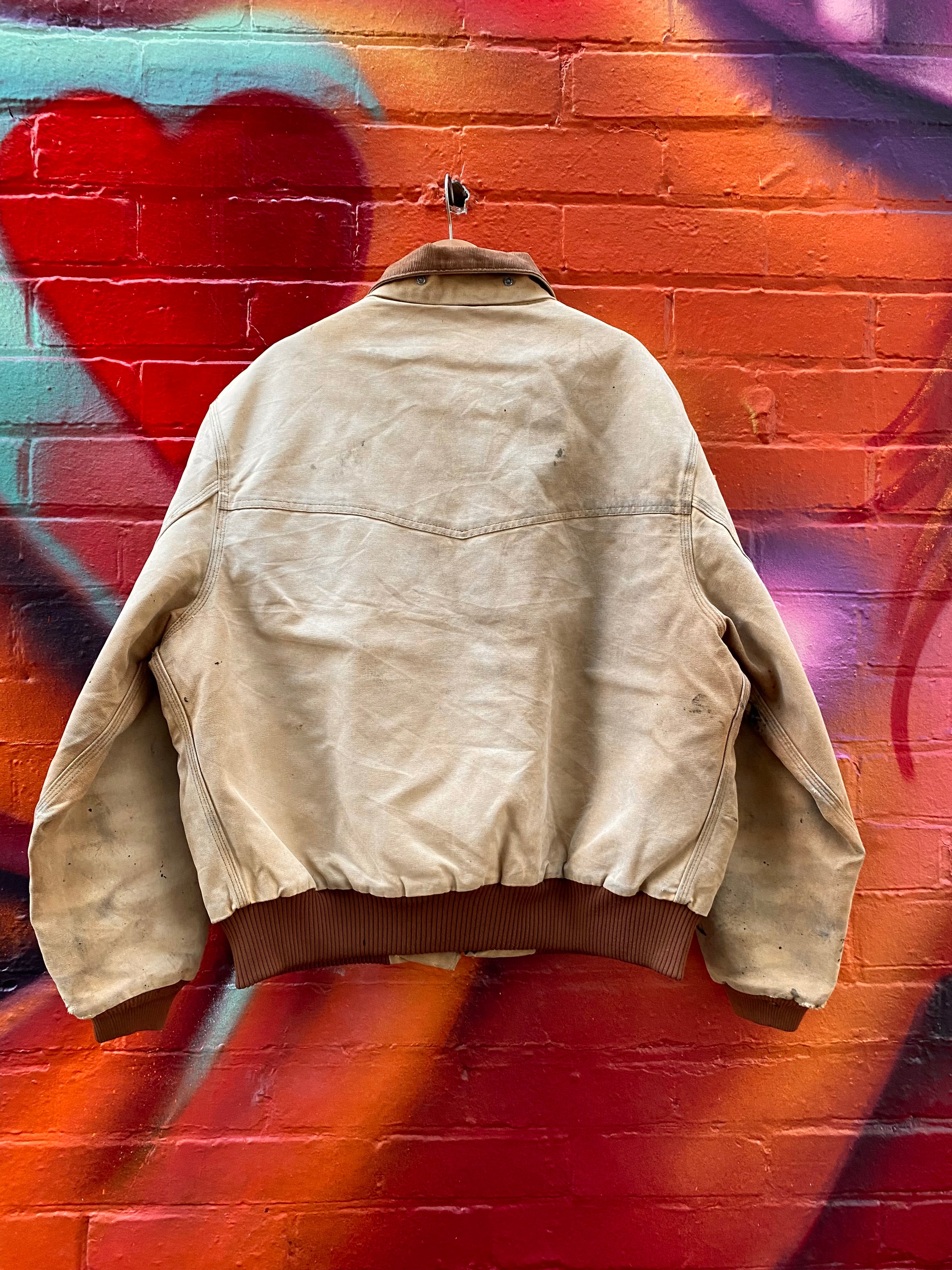 [XL] Carhartt Tan Santa Fe Jacket with Paint Splatters