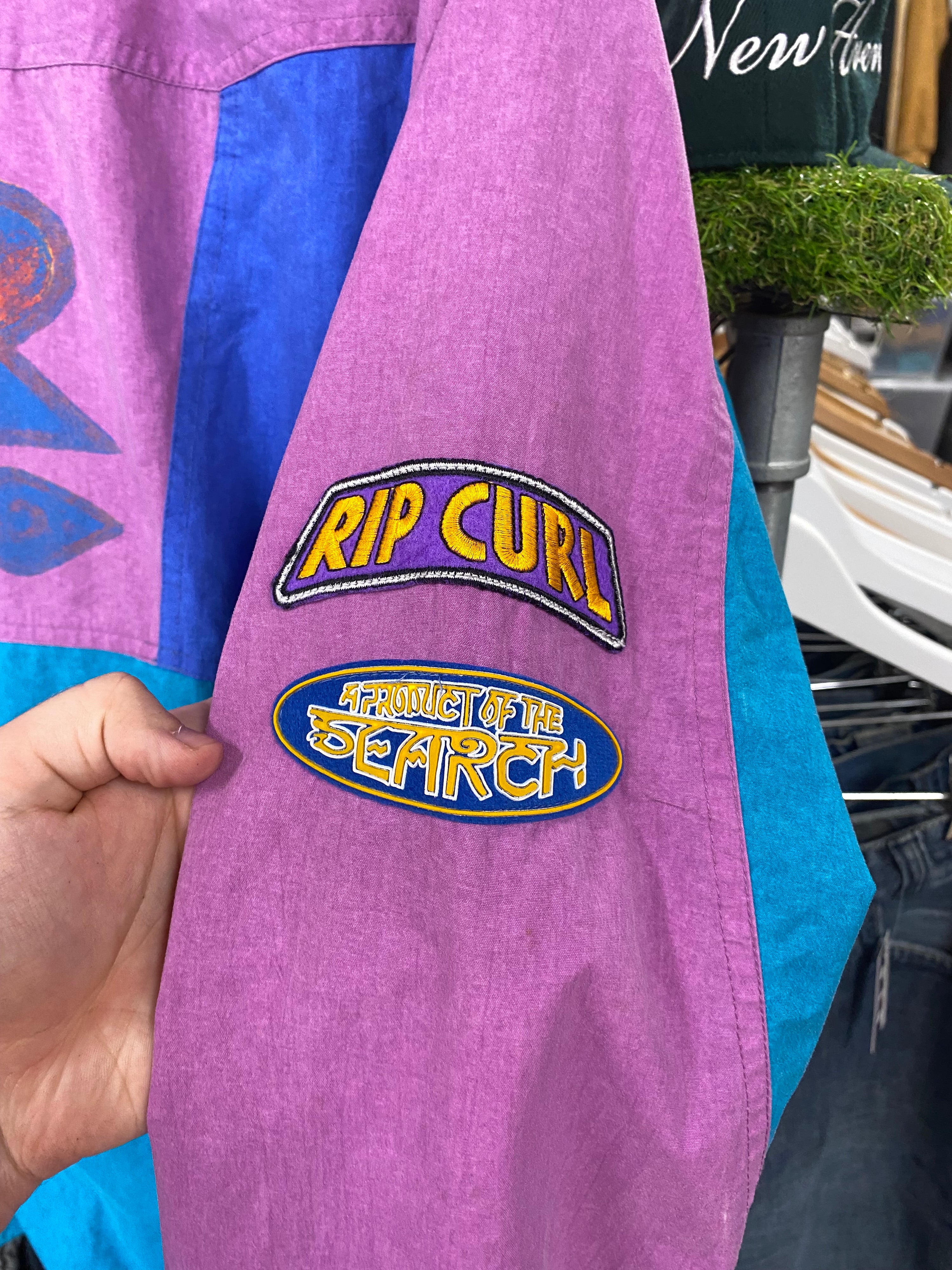 [L] Vintage Rip Curl Altitude High Pink/Green Anorak