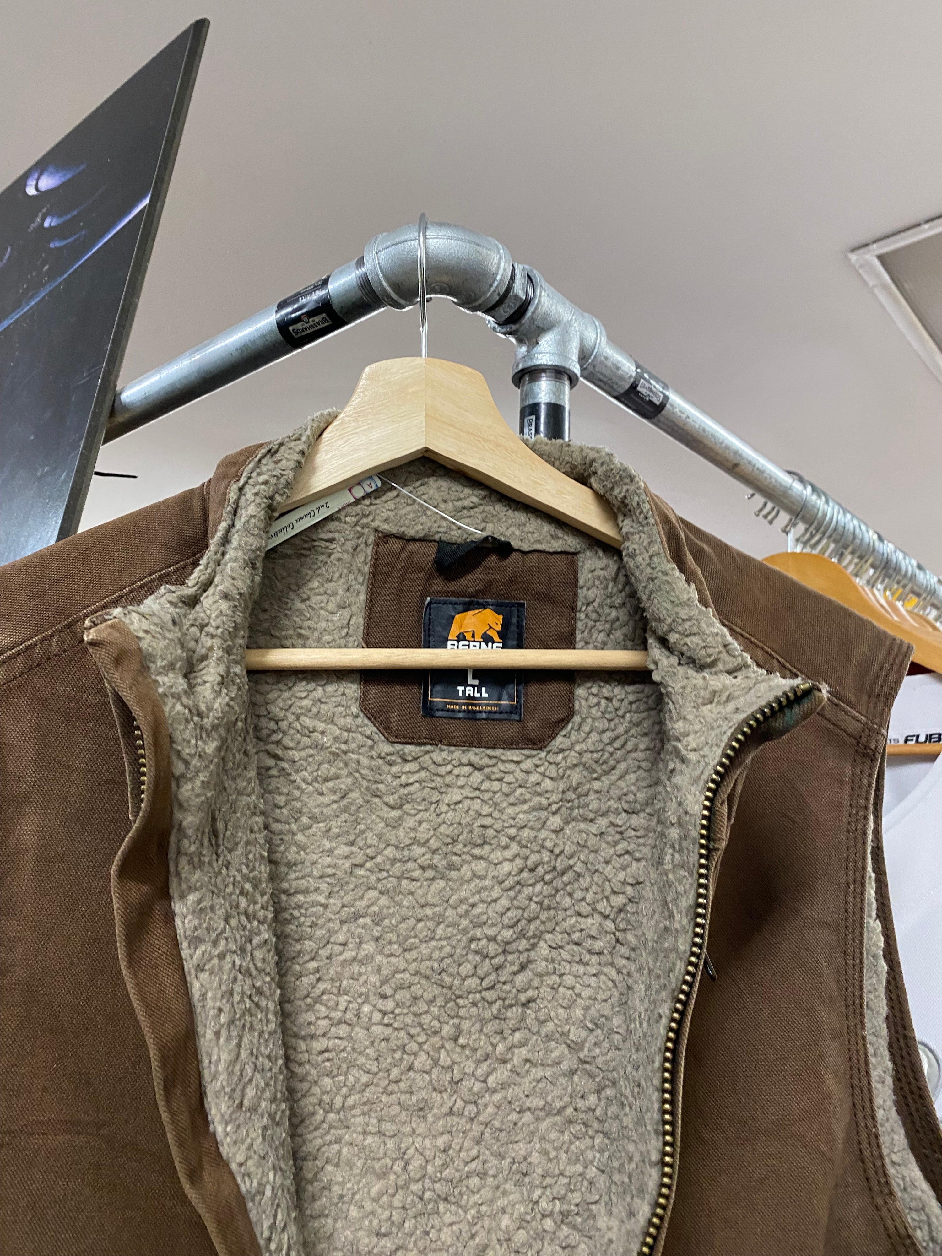 [LT] Berne Sherpa Lined Brown Work Vest