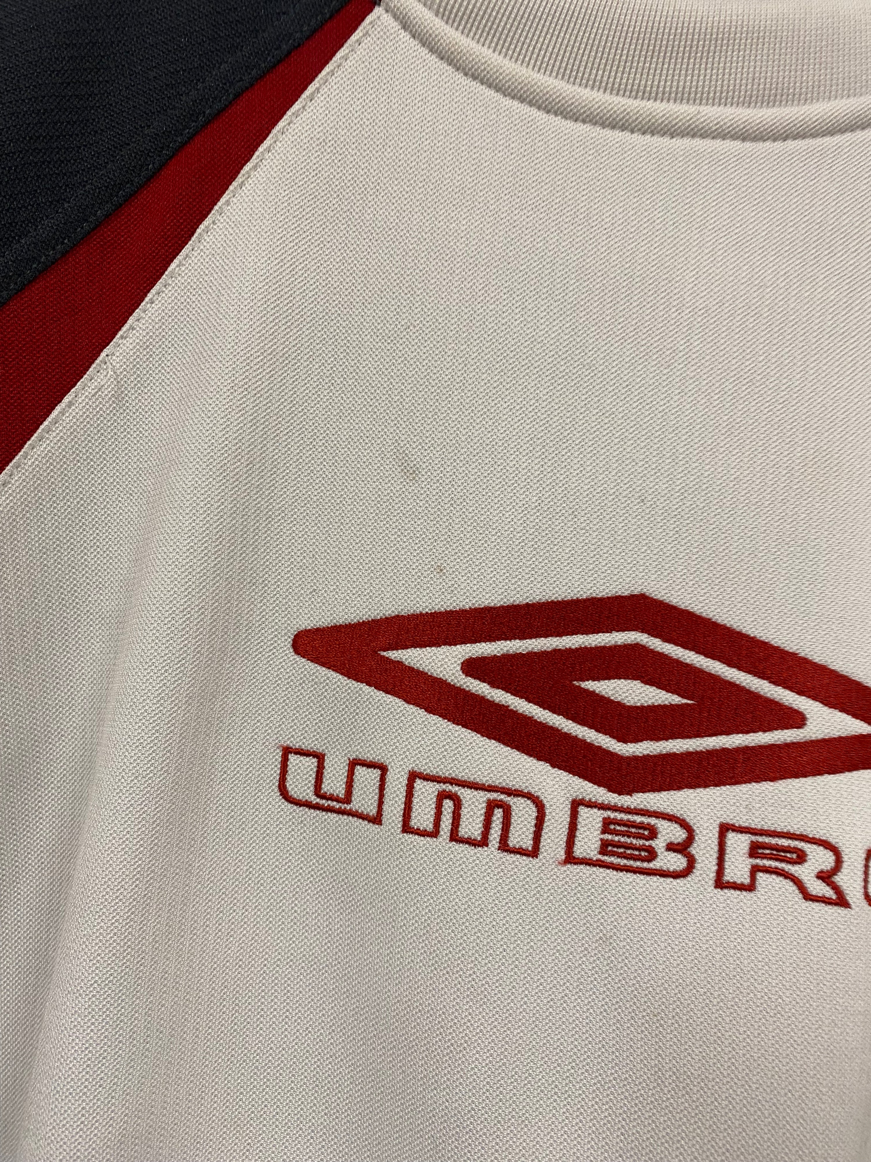 [M] UMBRO White/Grey Long Sleeve