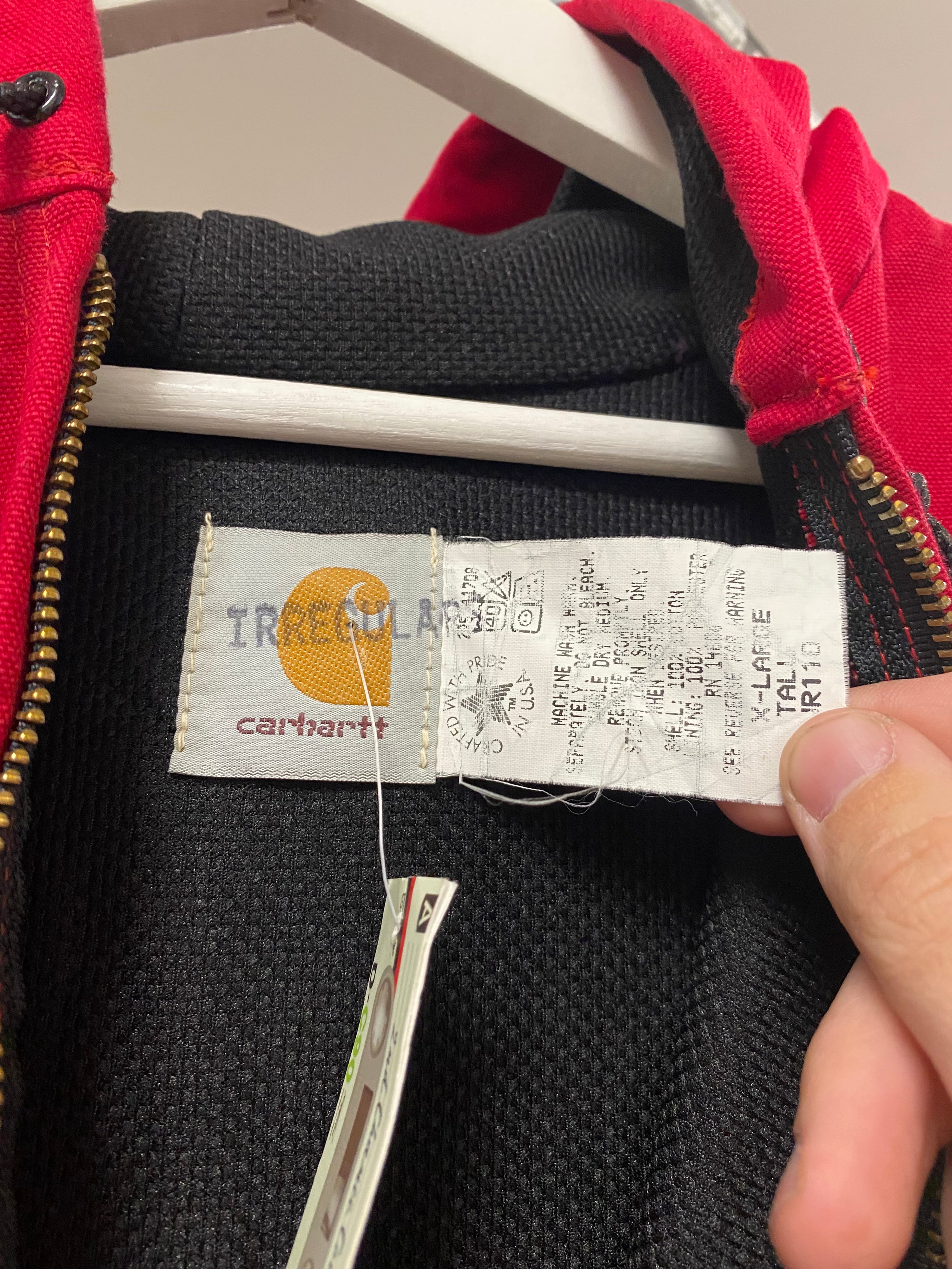 [XL] Vintage Carhartt Red Active Hooded Jacket
