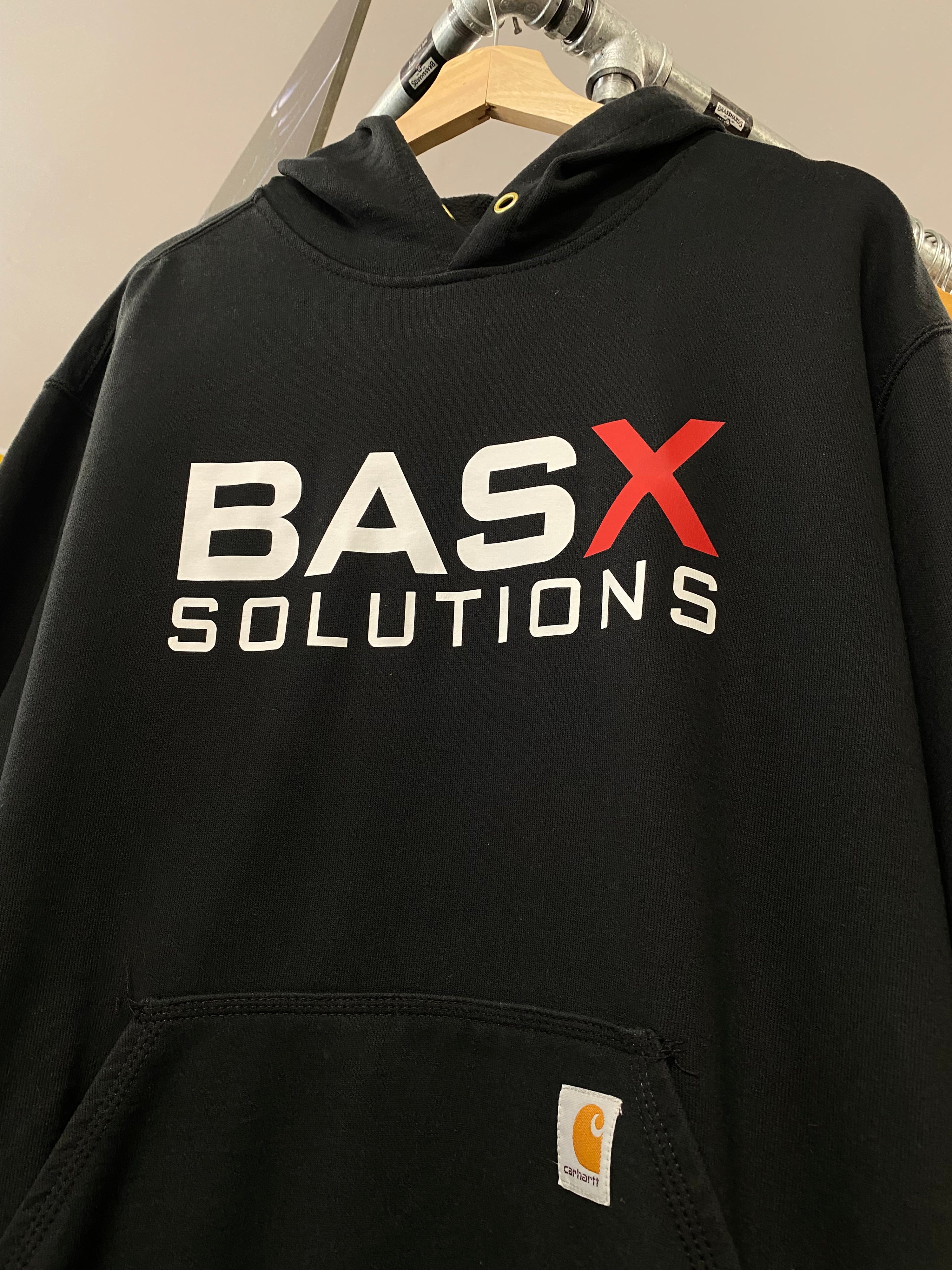 [L] Carhartt 'BASX Solutions' Black Hoodie