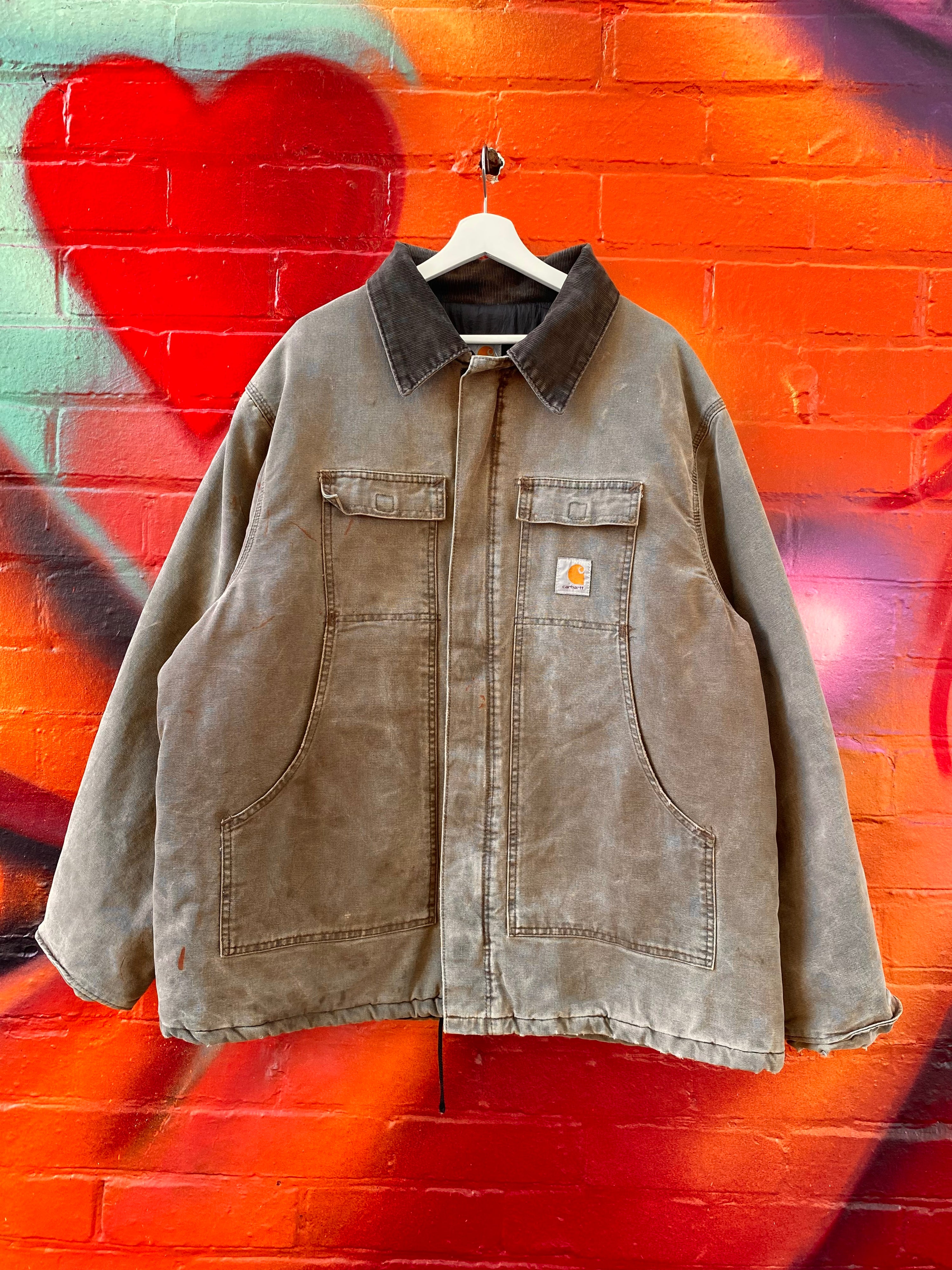 [XL] Carhartt Faded Chocolate Brown Chore Jacket