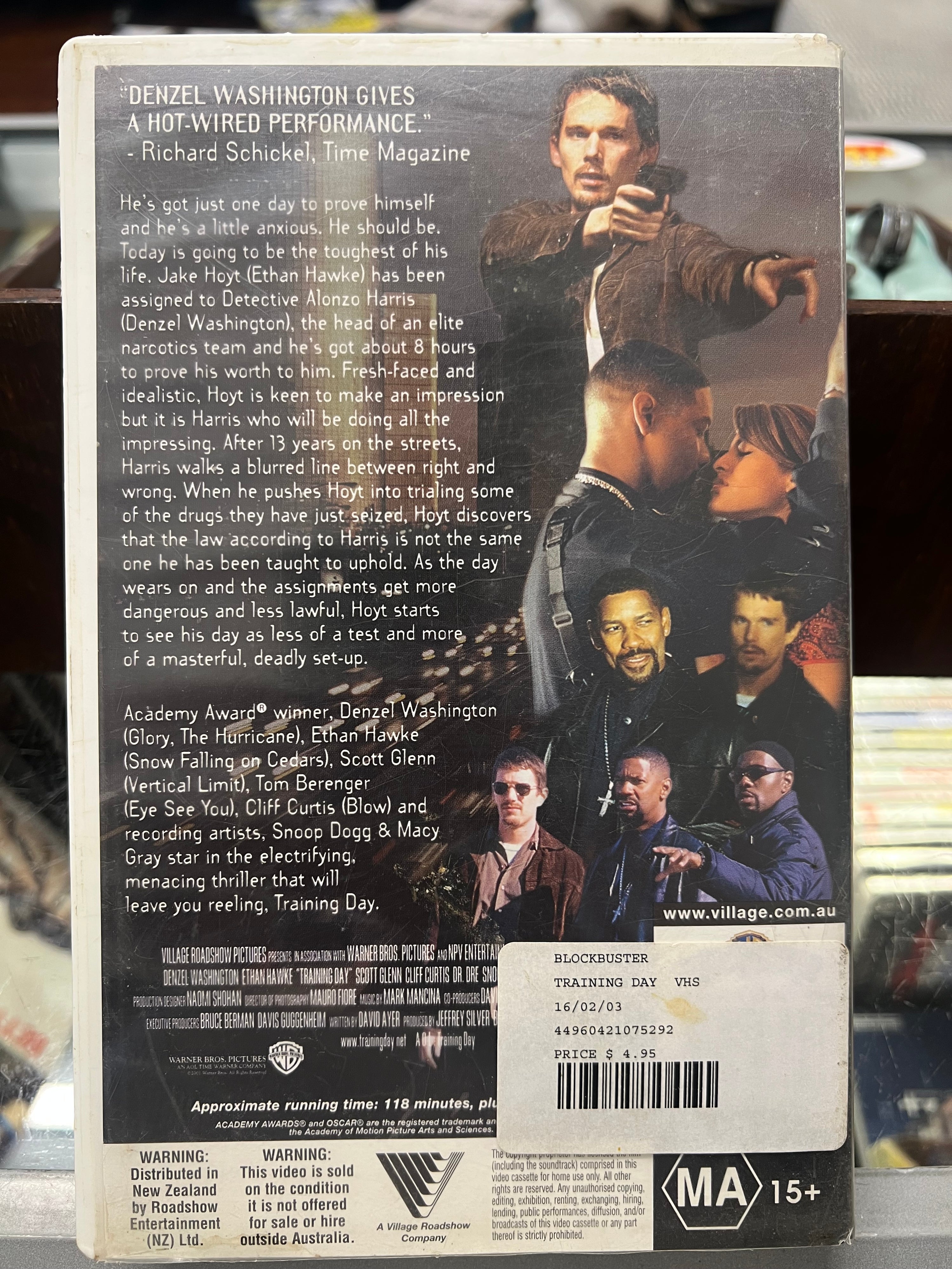 [VHS] Training Day Big Box Ex-Blockbuster