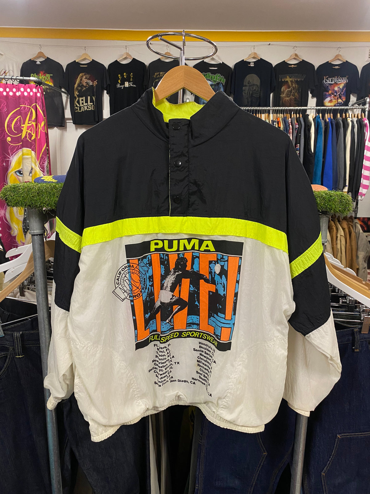 [M] Vintage Puma Live Full Speed Sportswear Windbreaker