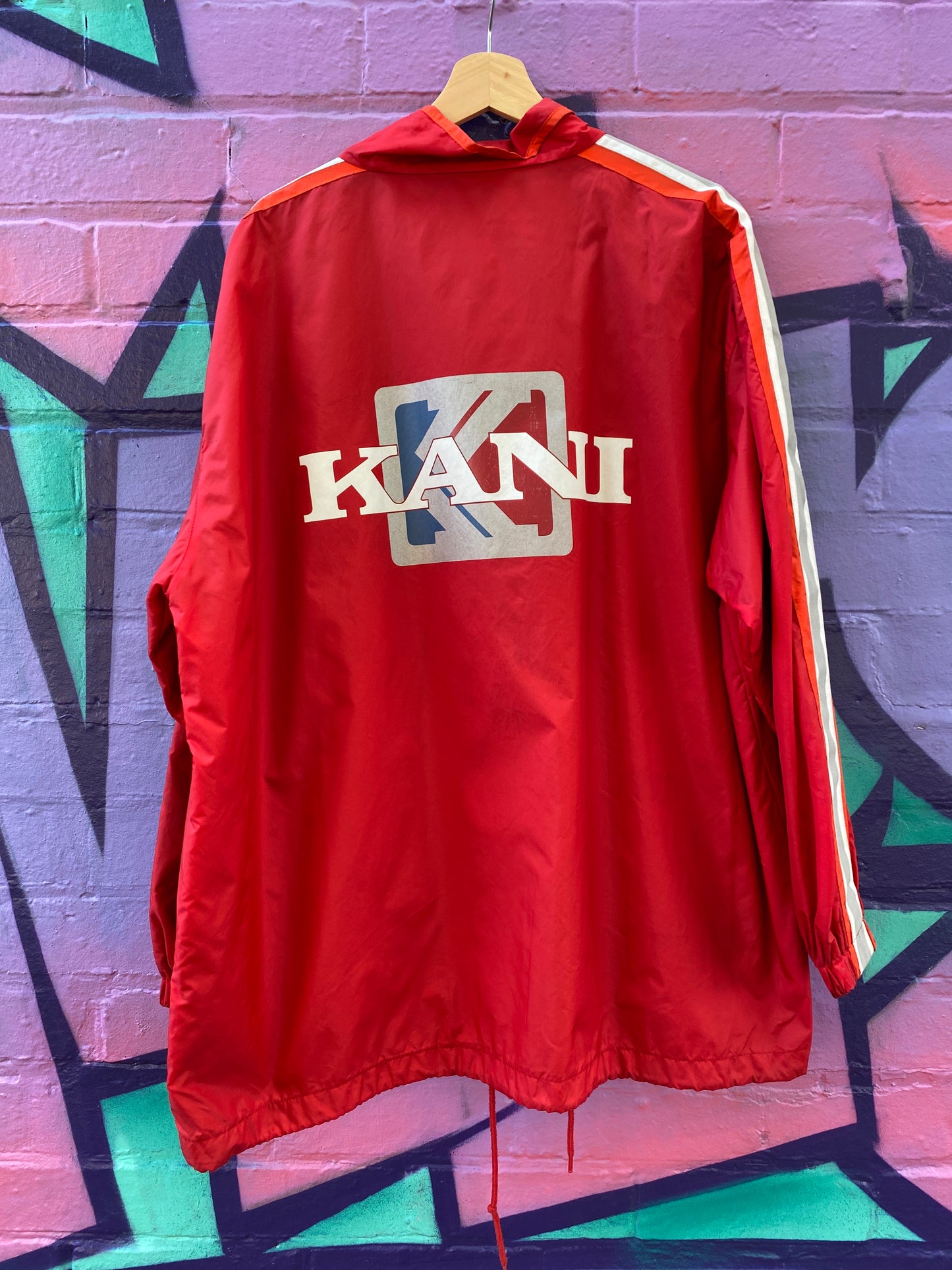 XL - Karl Kani Red Vintage Windbreaker Full Zip