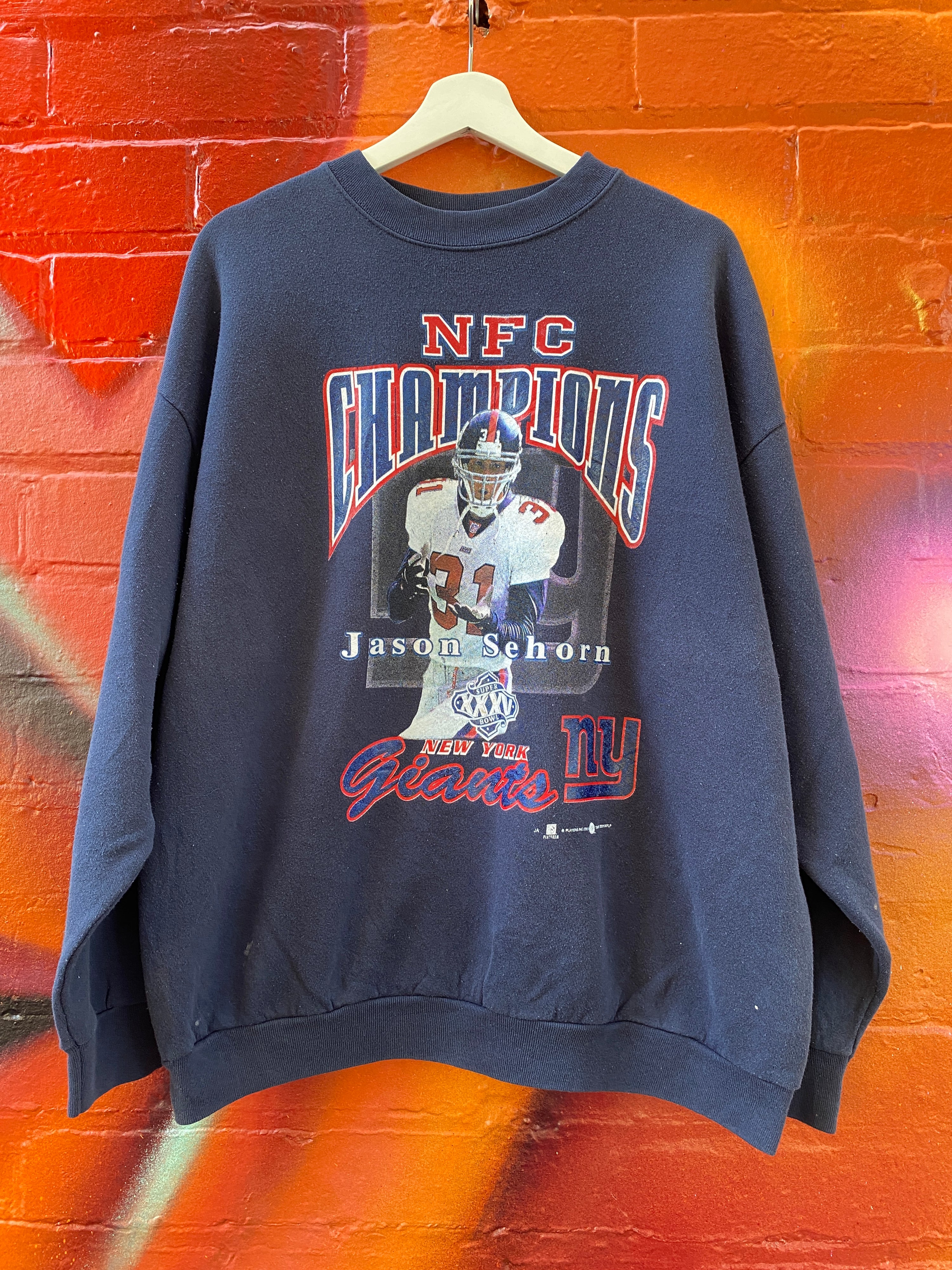 XL - 2001 NY Giants Jason Sehorn Superbowl Champions