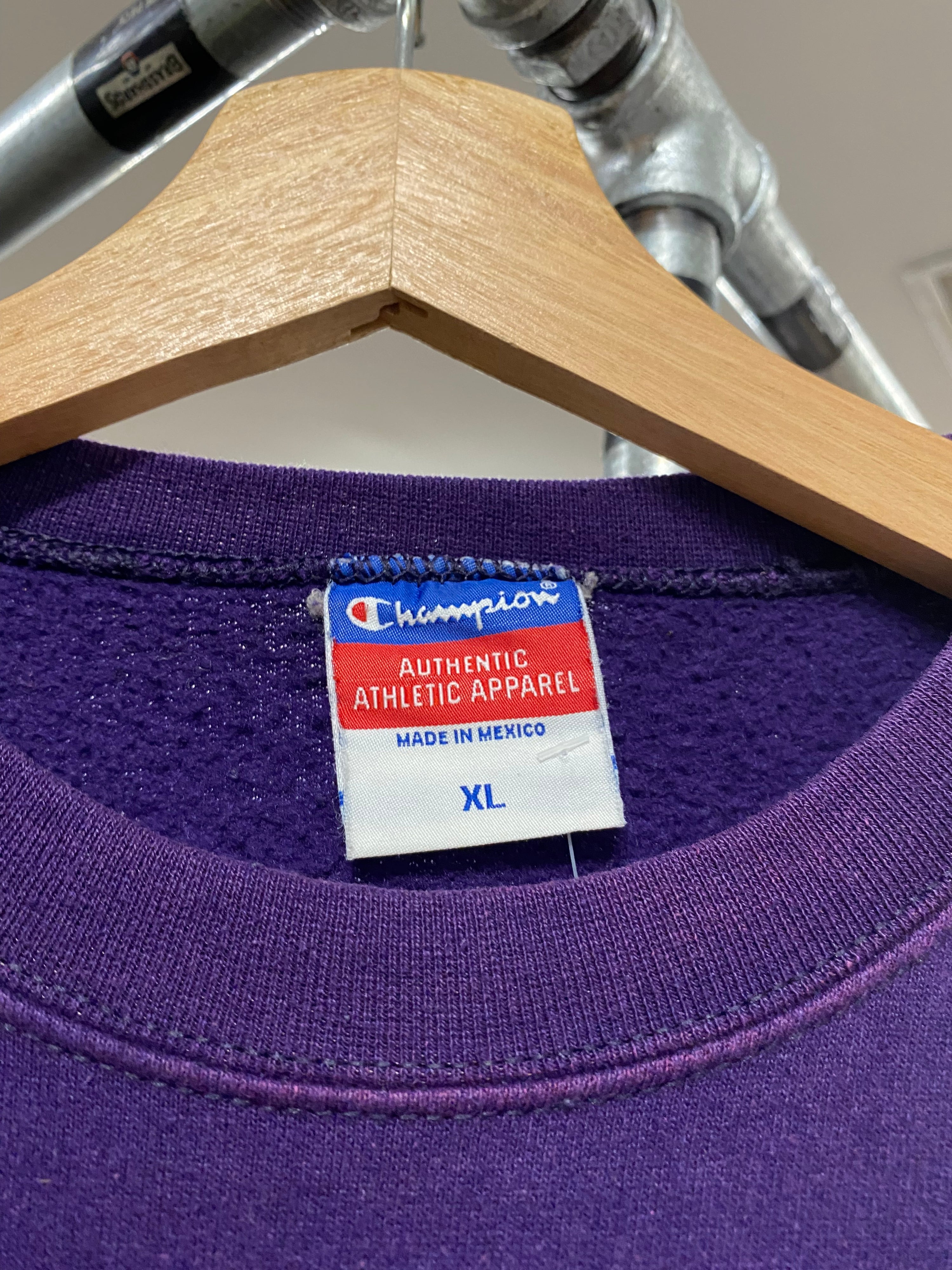 [XL] Washington Patched Spellout Purple Jumper