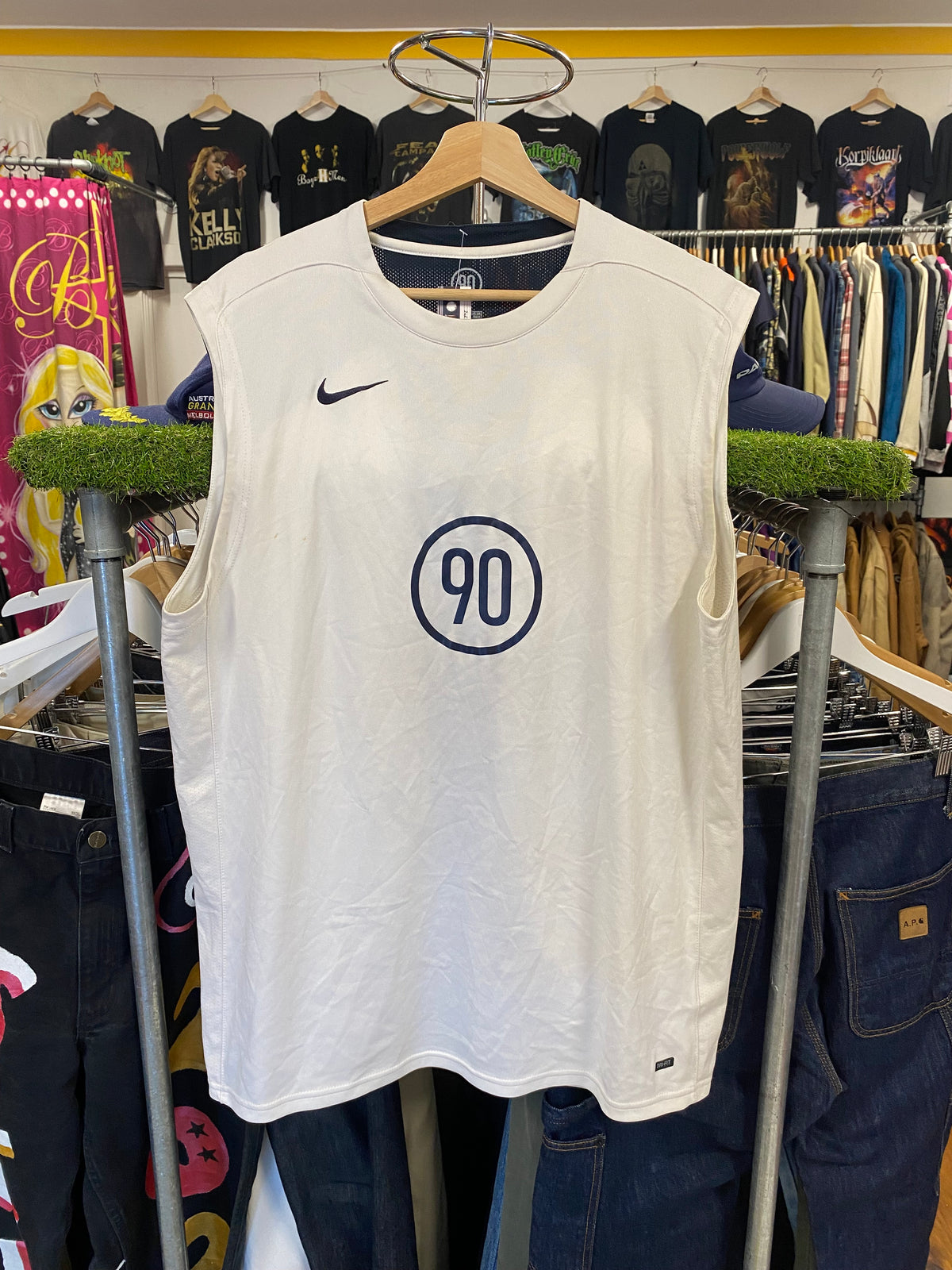 [XL] Nike Total 90 White Singlet