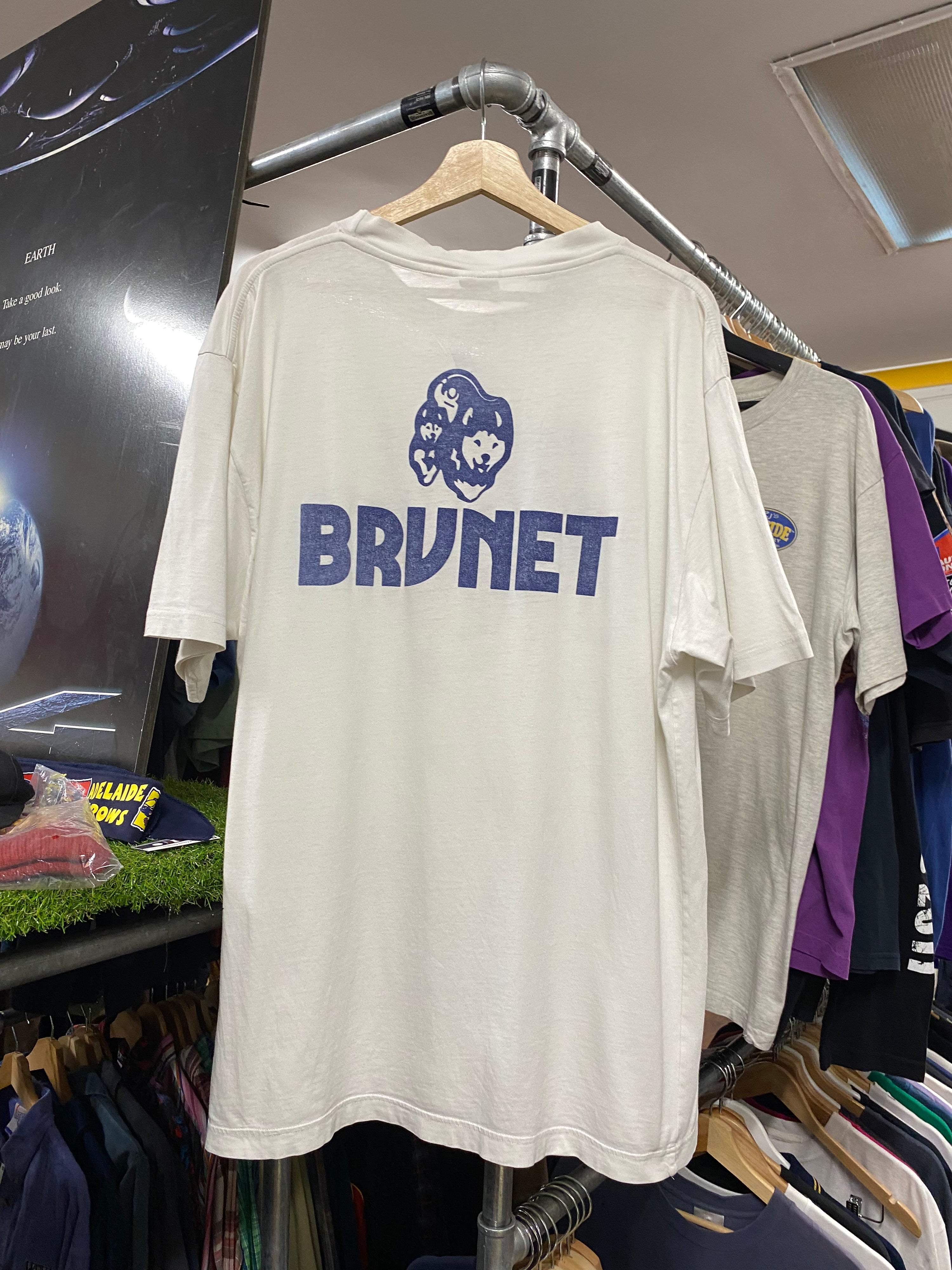 [L/XL] 1990s Nike Air: Brunet DS White Tee