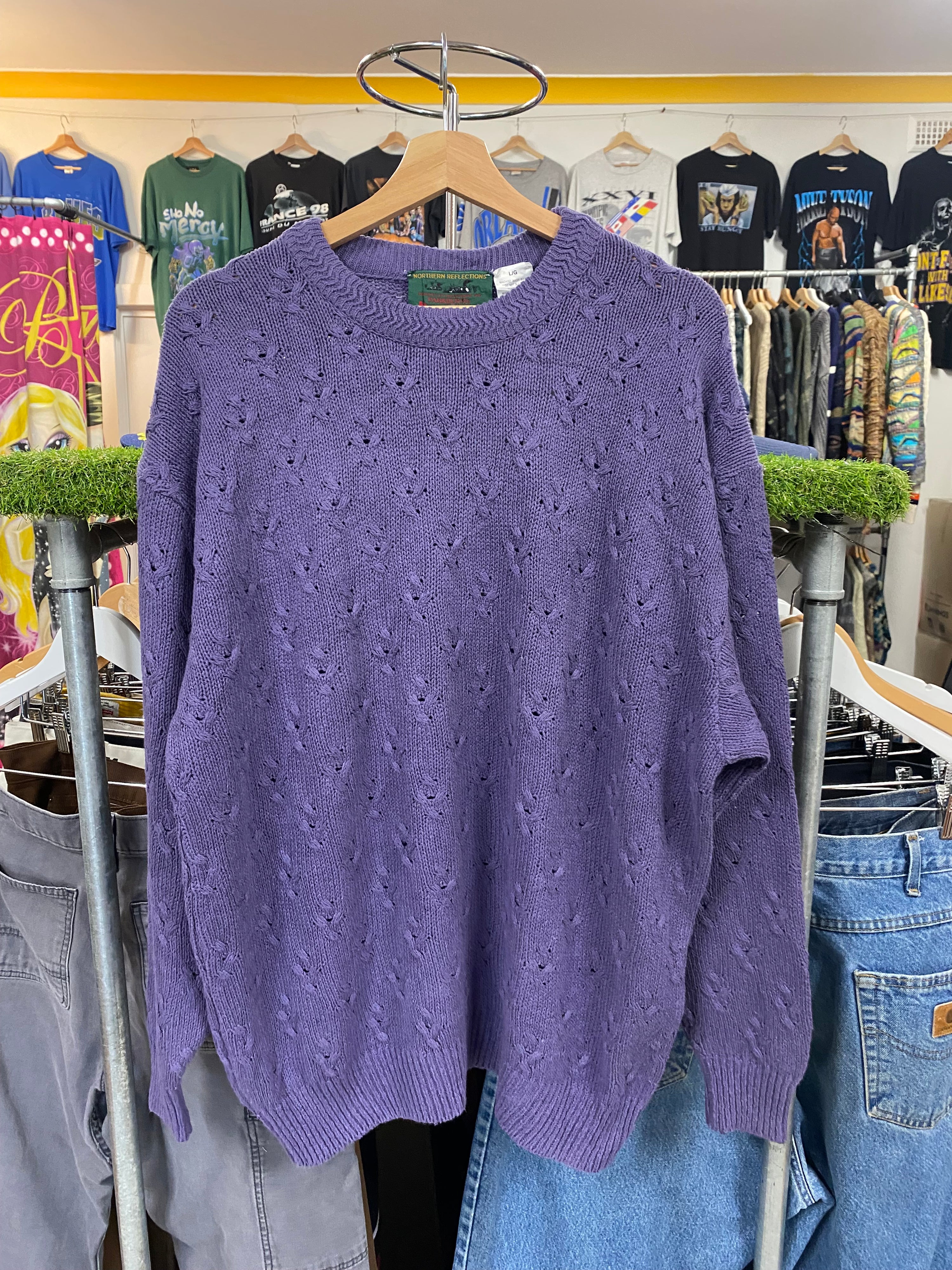 [L] Northern Reflections Purple Knit Jumper