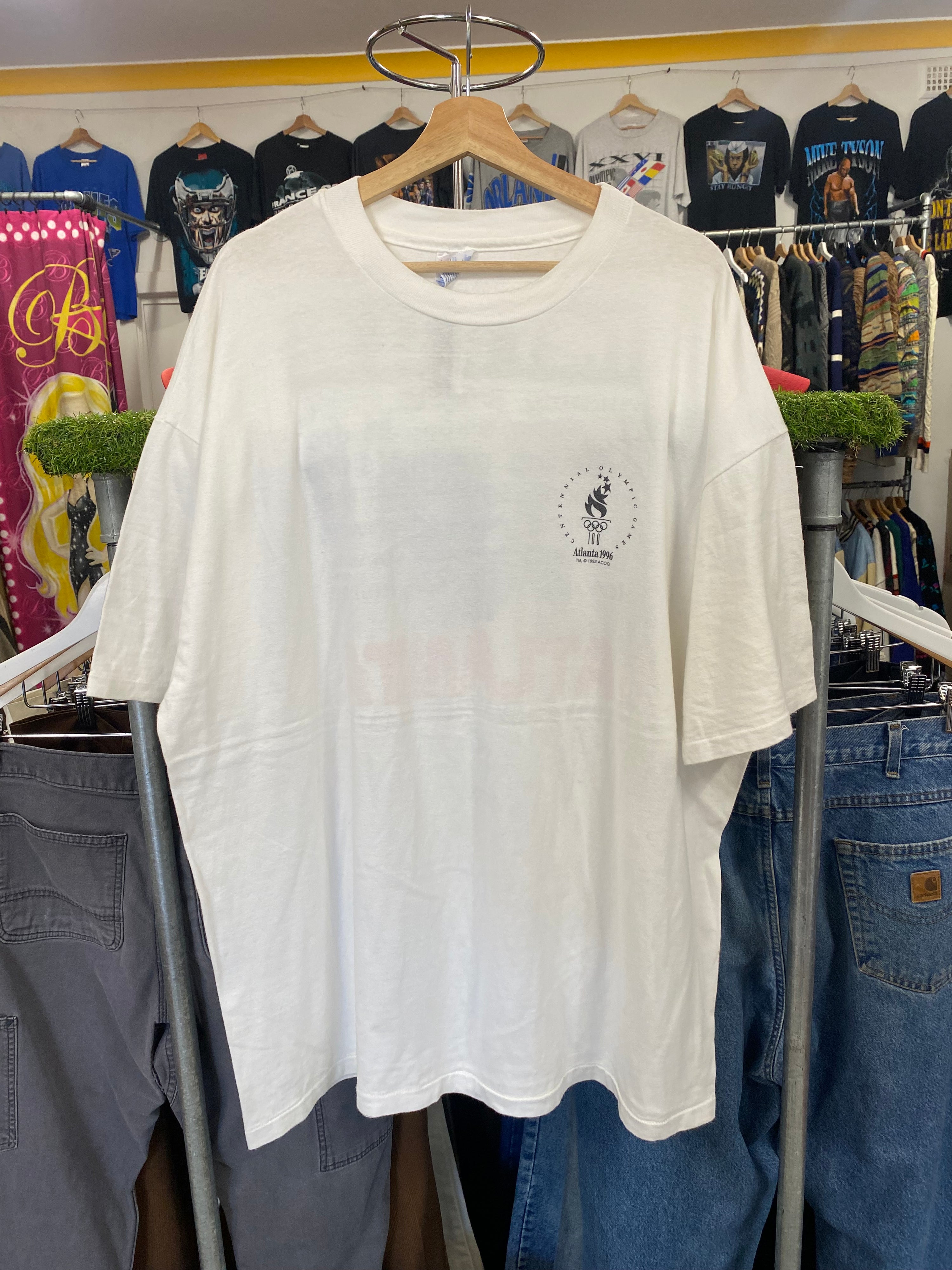 2XL - 1996 'They Will Be Running, Jumping, etc.' Atlanta Olympics White Tee