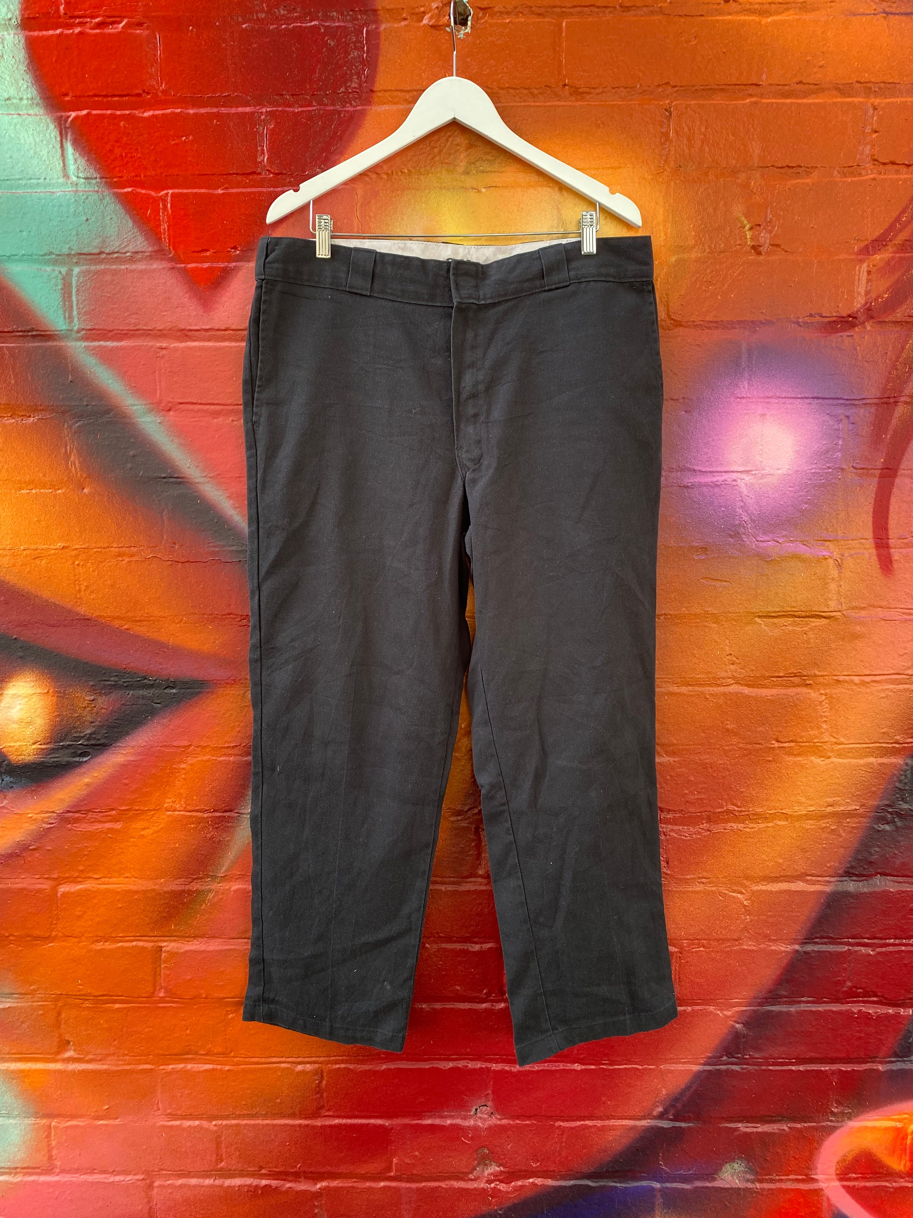 [38] Dickies Black Work Pants D123