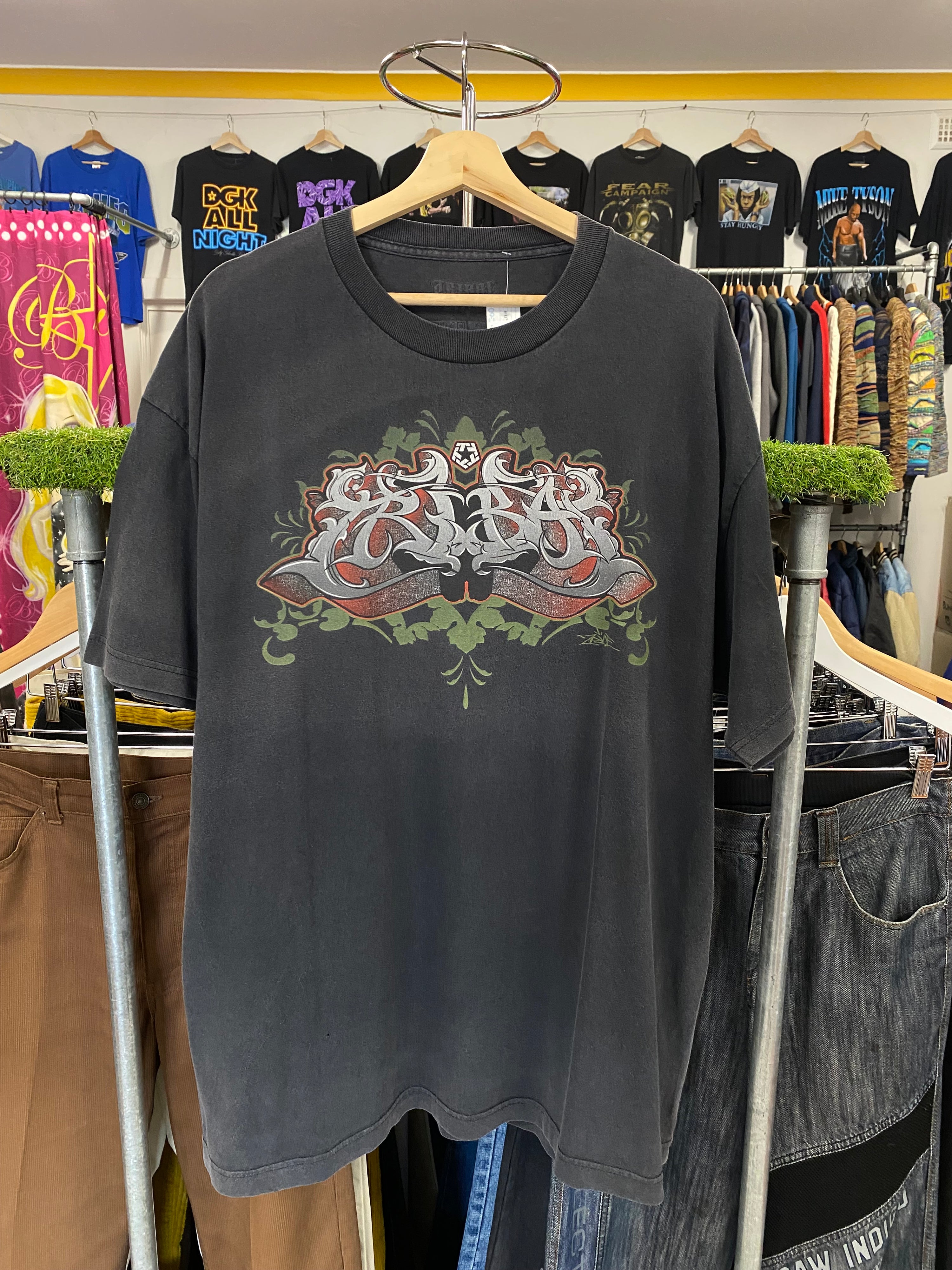 [XL] Tribal Double Sided Black Tshirt