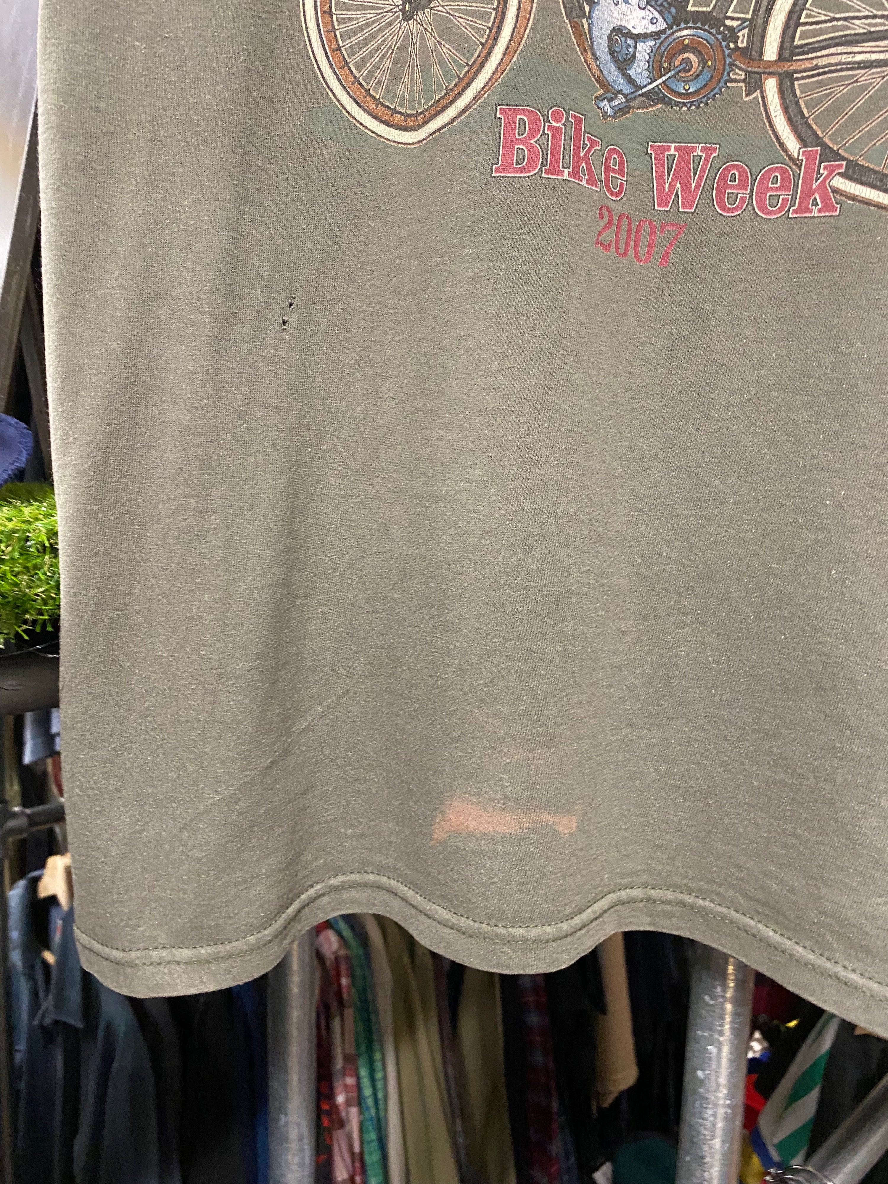 [L] 2007 Sturgis Bike Week Olive Tee