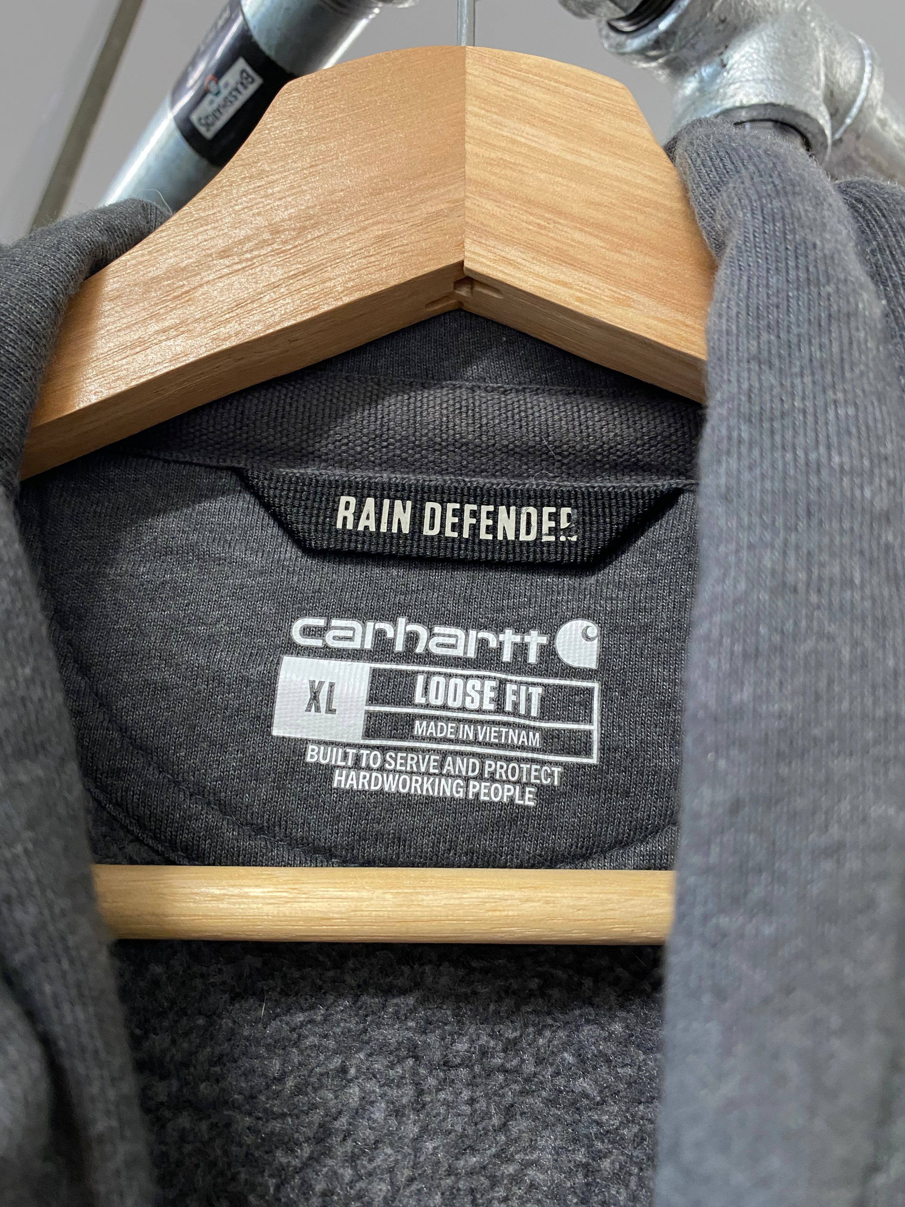 [XL] Carhartt 'Fenagh Engineering' Rain Defencer Grey Zip Up Hoodie