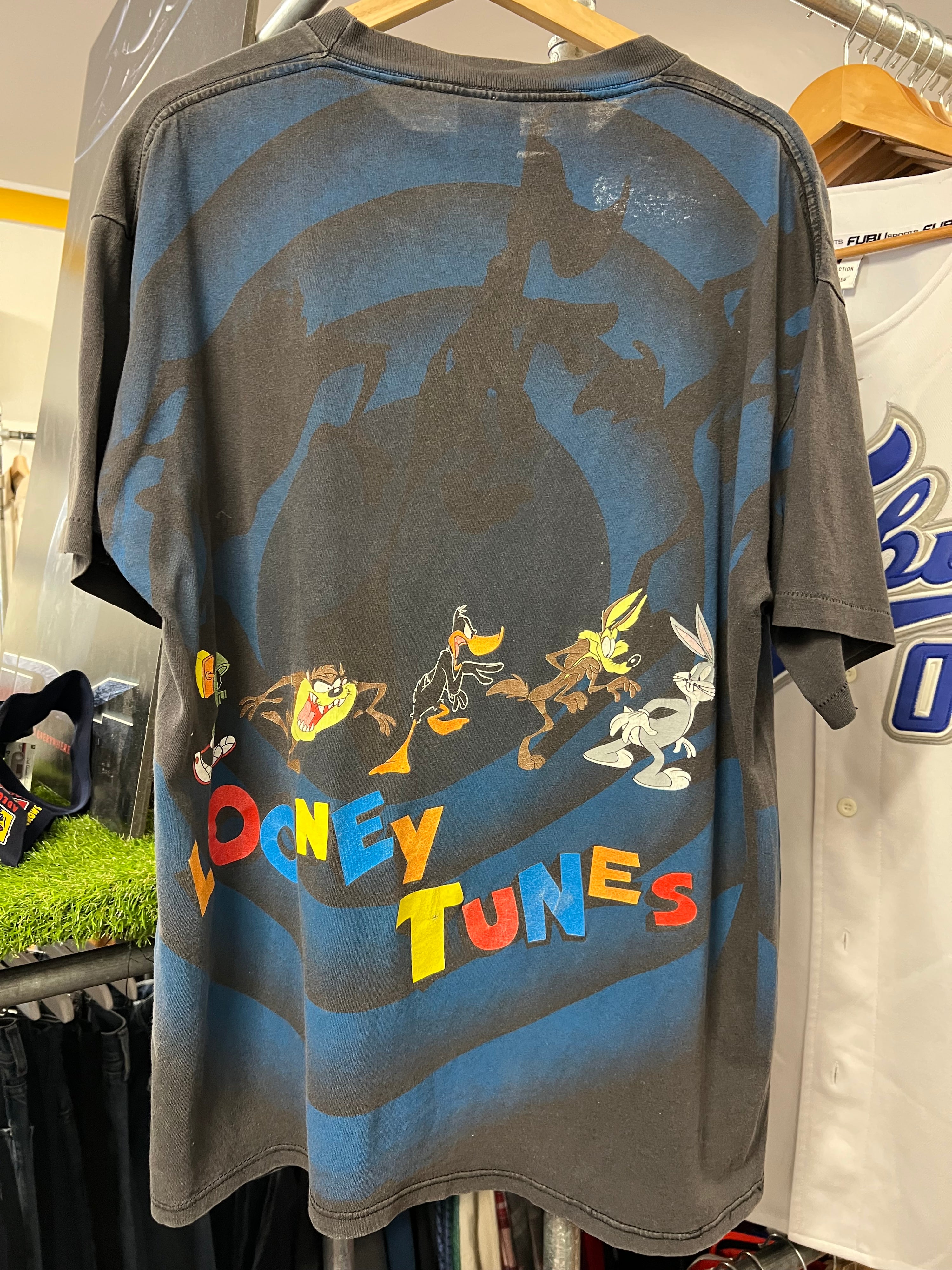 [XL] 1993 Looney Tunes Blue Shadow All Over Print