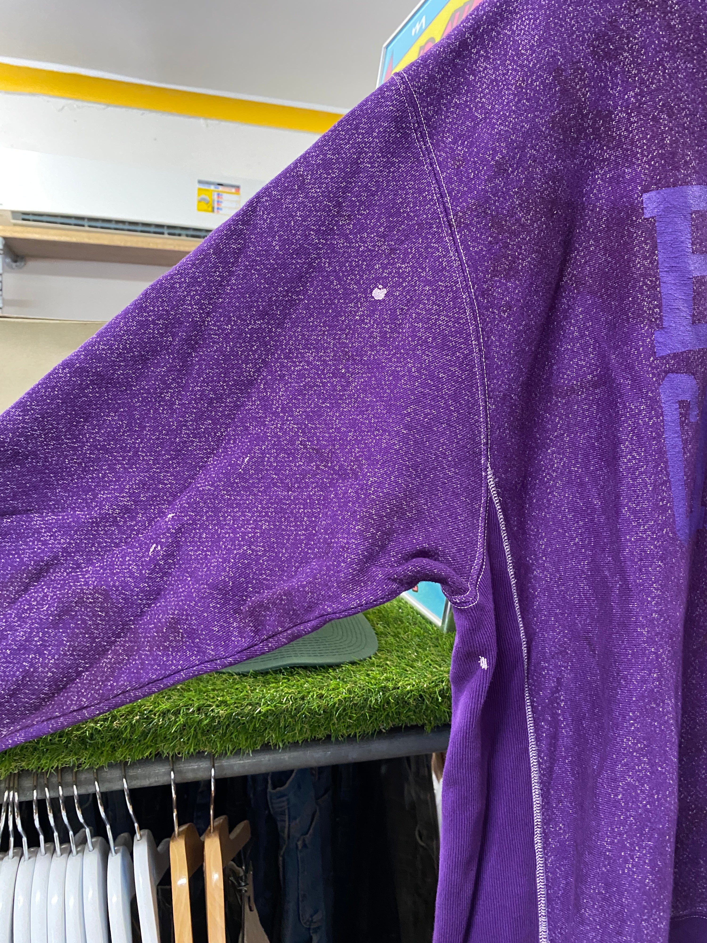 2XL - East Carolina x Champion Dyed Purple Reverse Weave Sweat