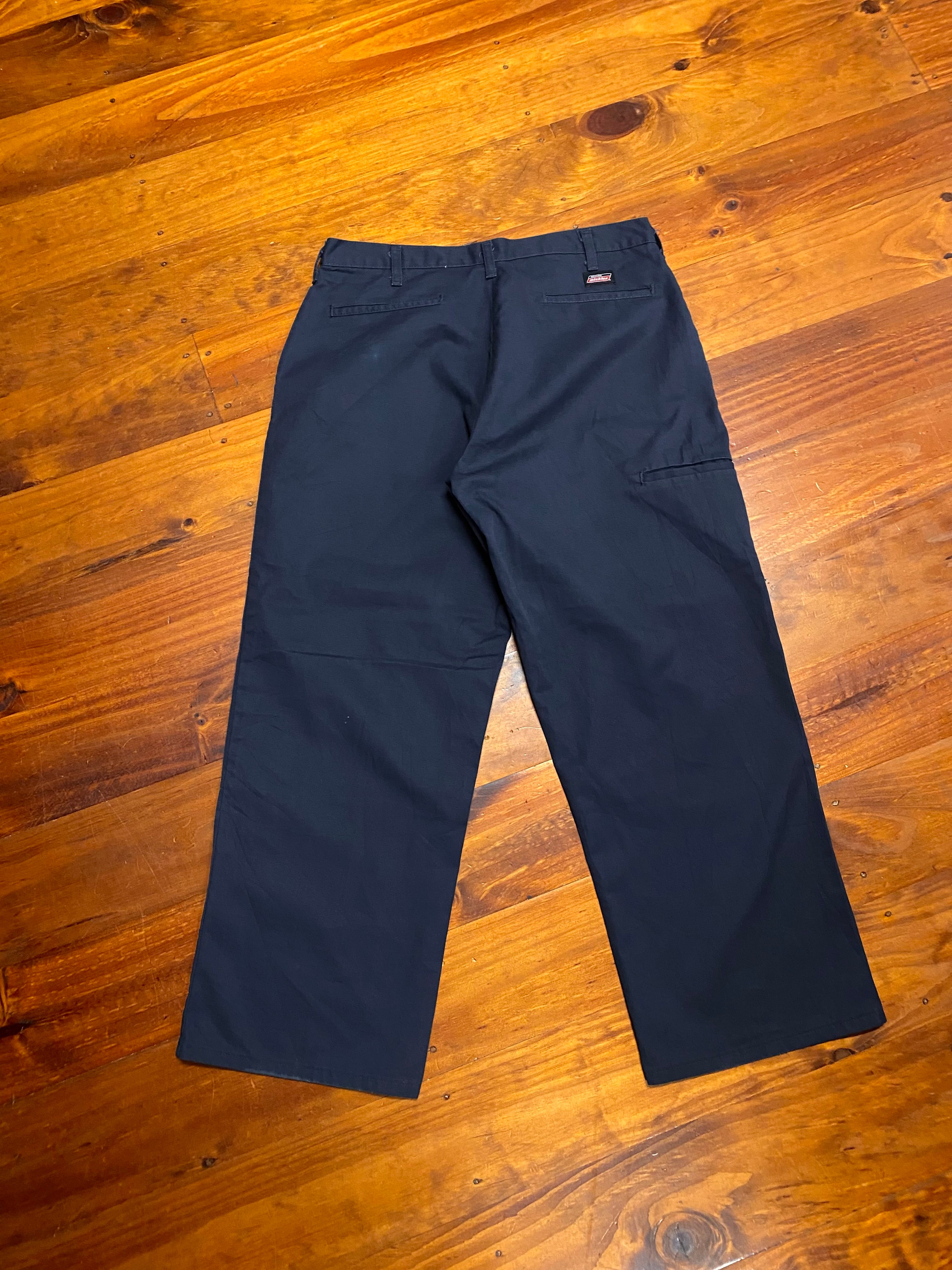 [36] Dickies Navy Double Knee Work Pants