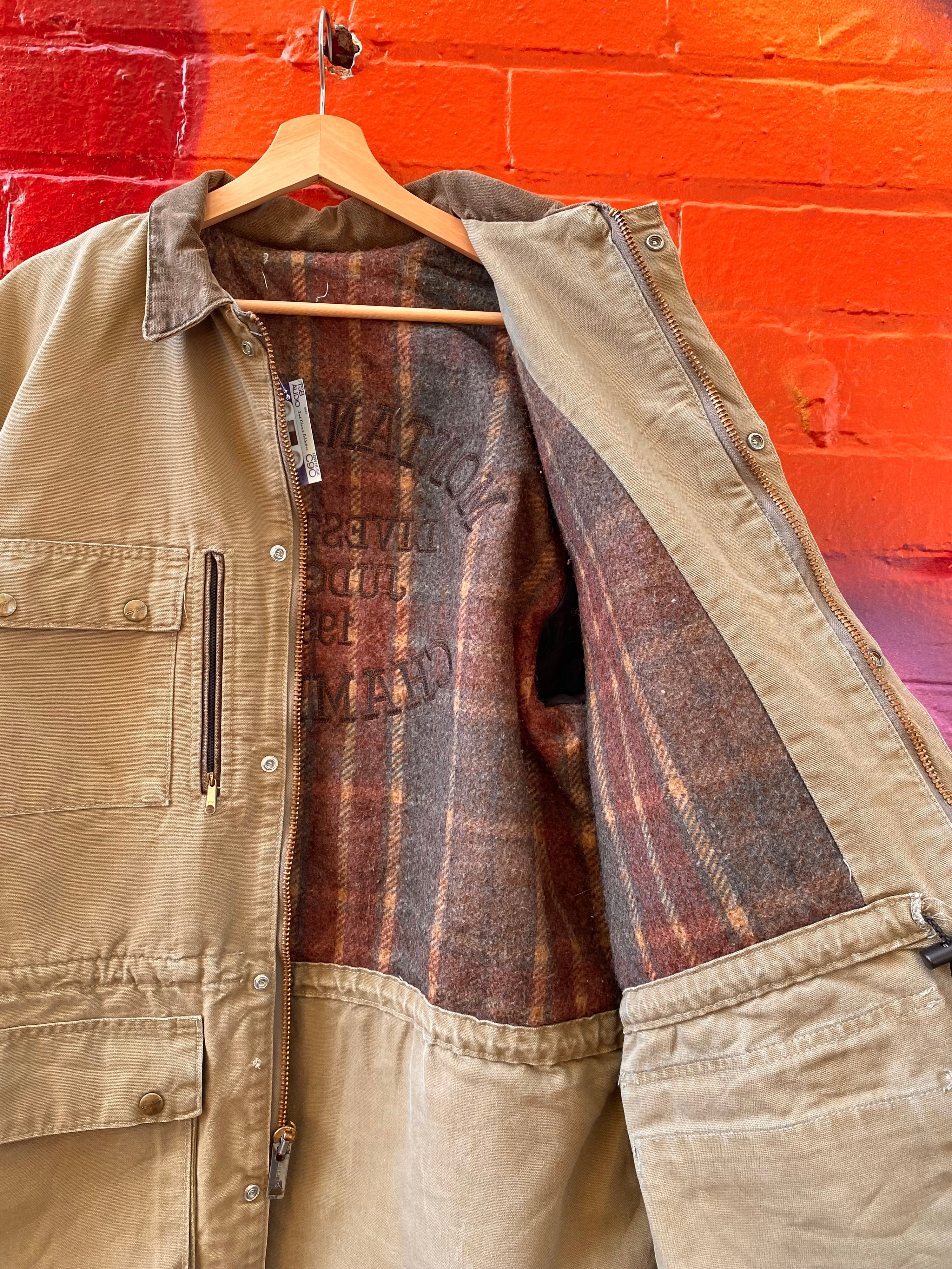 [2XL] Vintage Carhartt Chore Jacket Montana State Livestock Judging