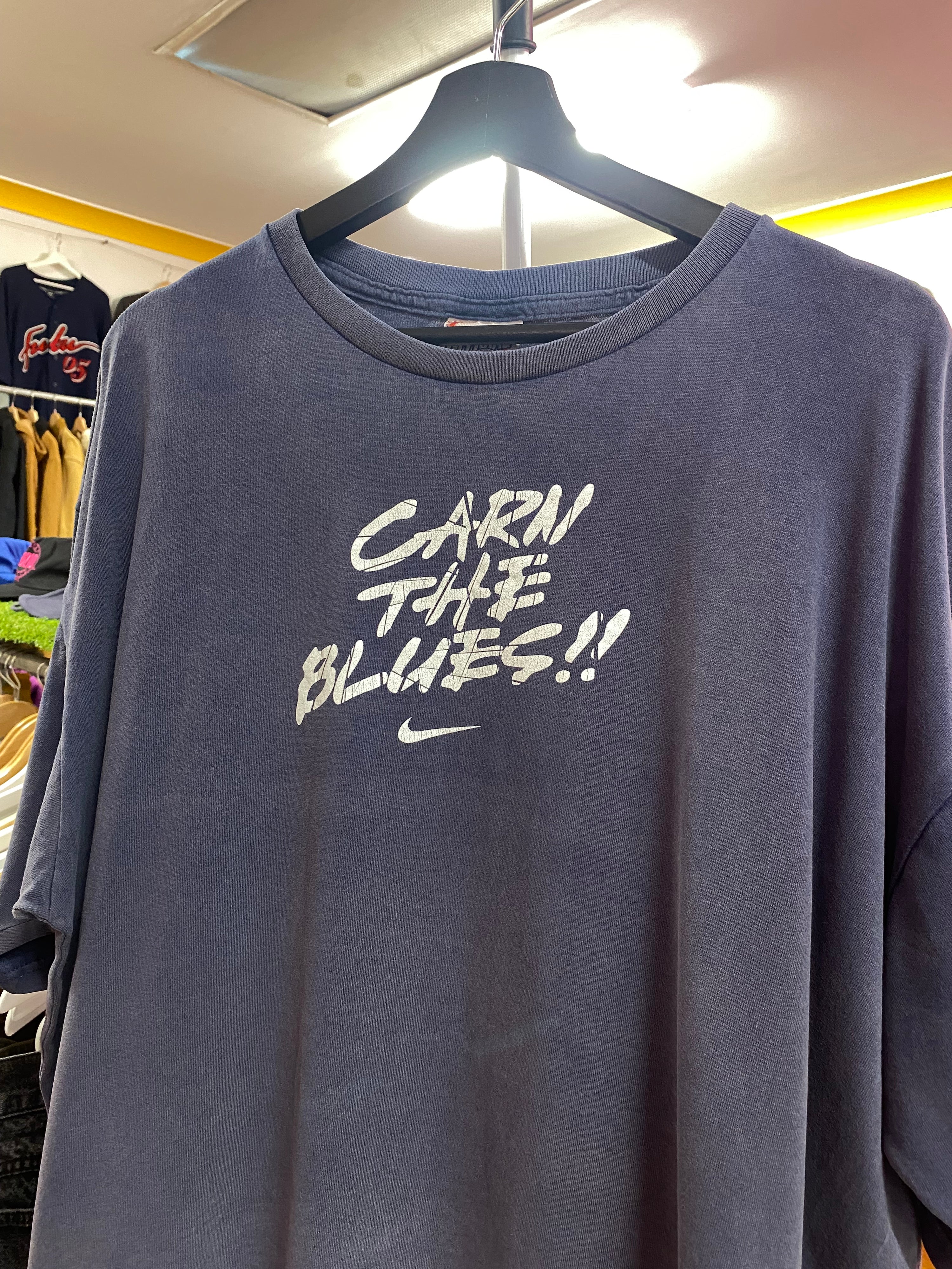 [2XL] Vintage Faded Carlton: Carn The Blues DS Tee