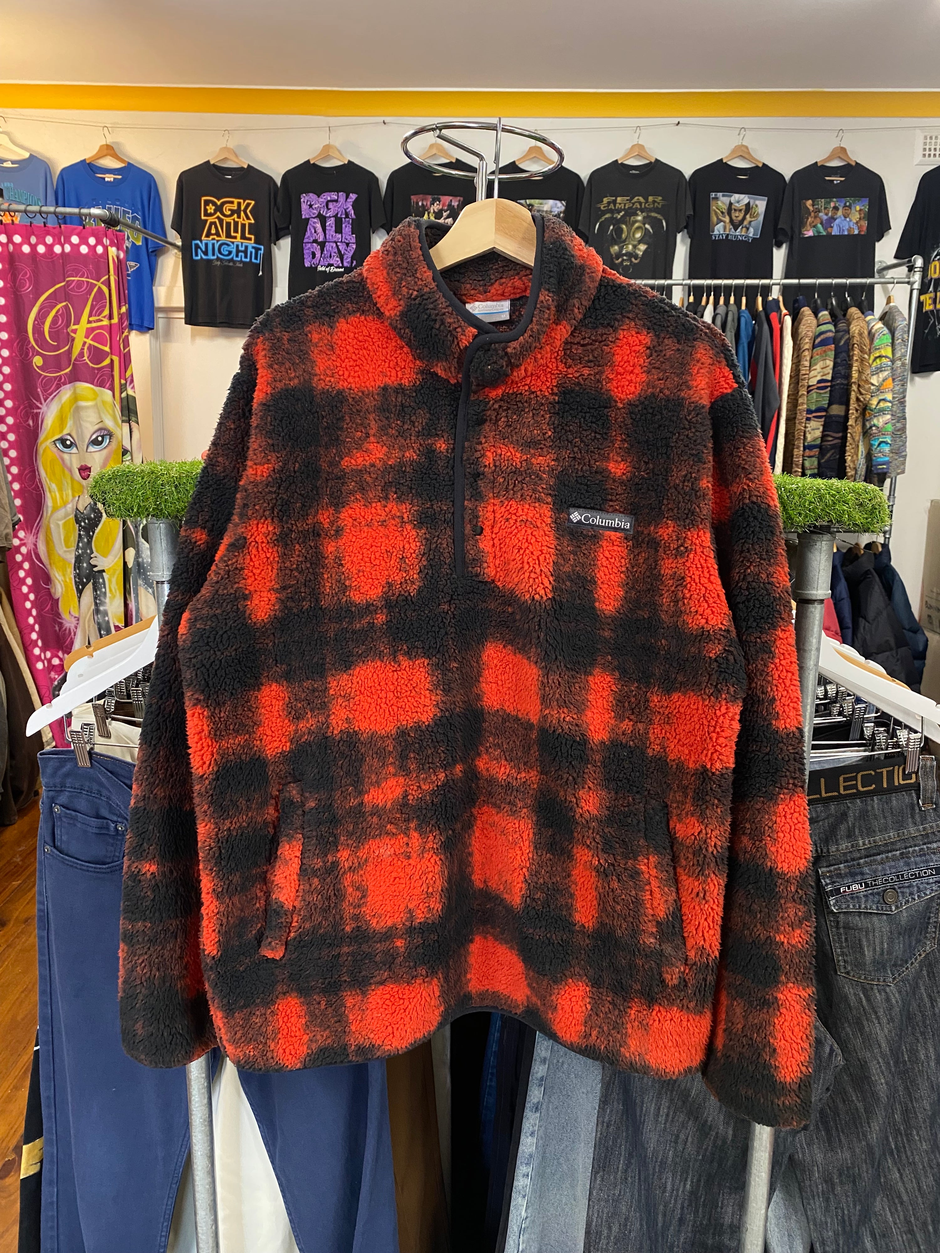 [M] Columbia Red/Black Fleece Jumper