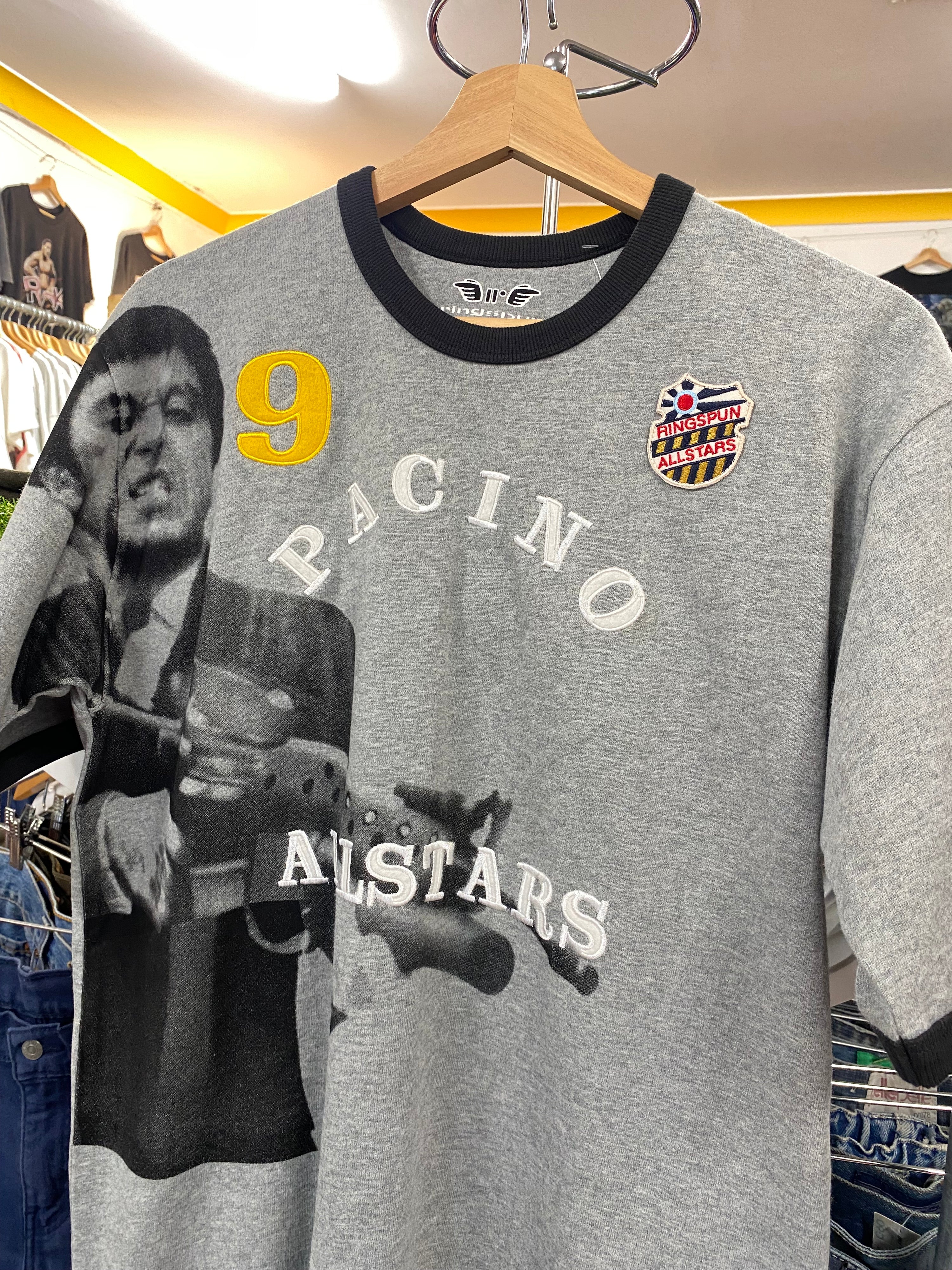 [L] Y2K Ringspun Allstars Scarface Grey #9 Double Sided Tshirt