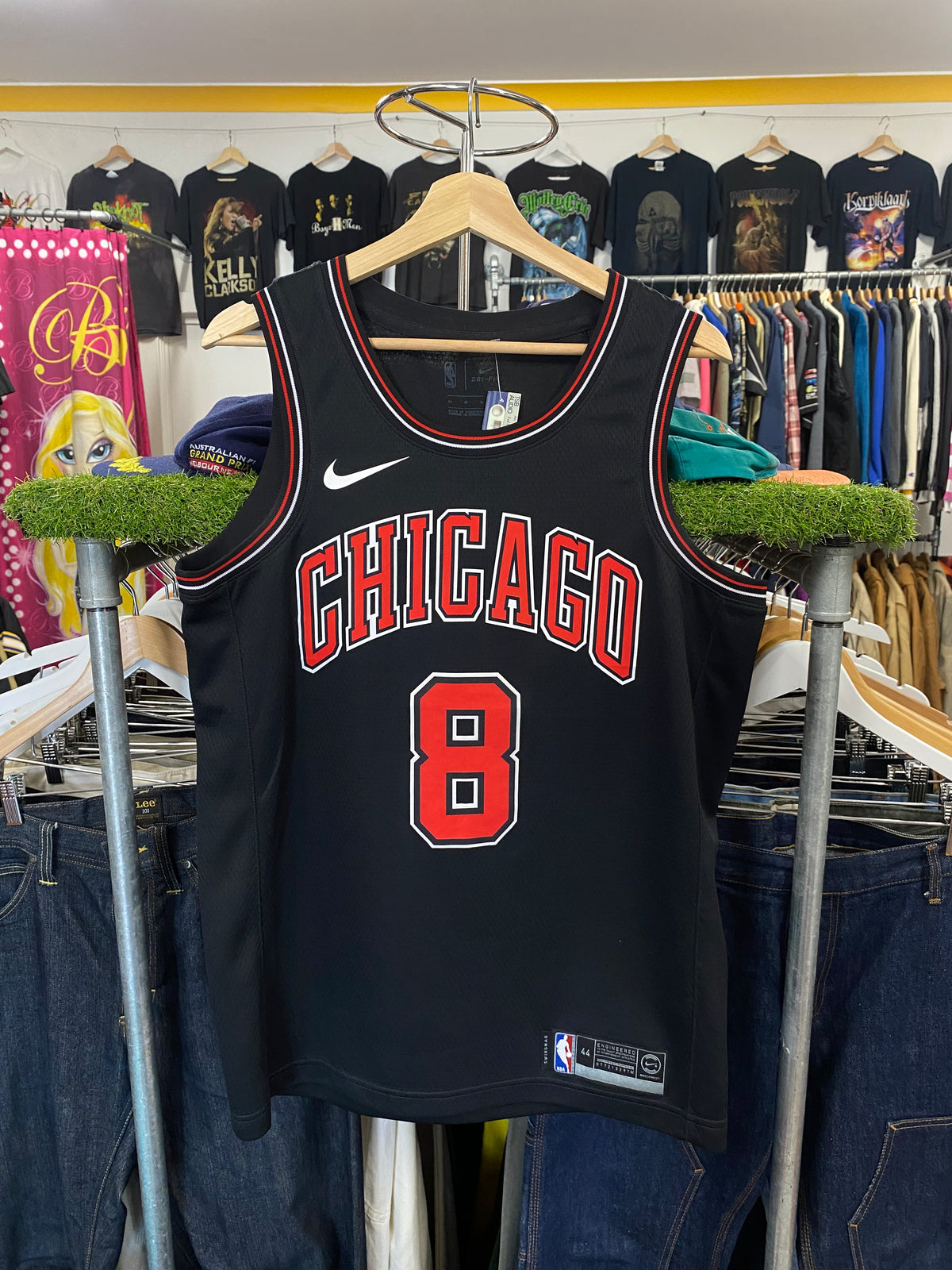 [M] Chicago Bulls #8 Lavine Black Jersey