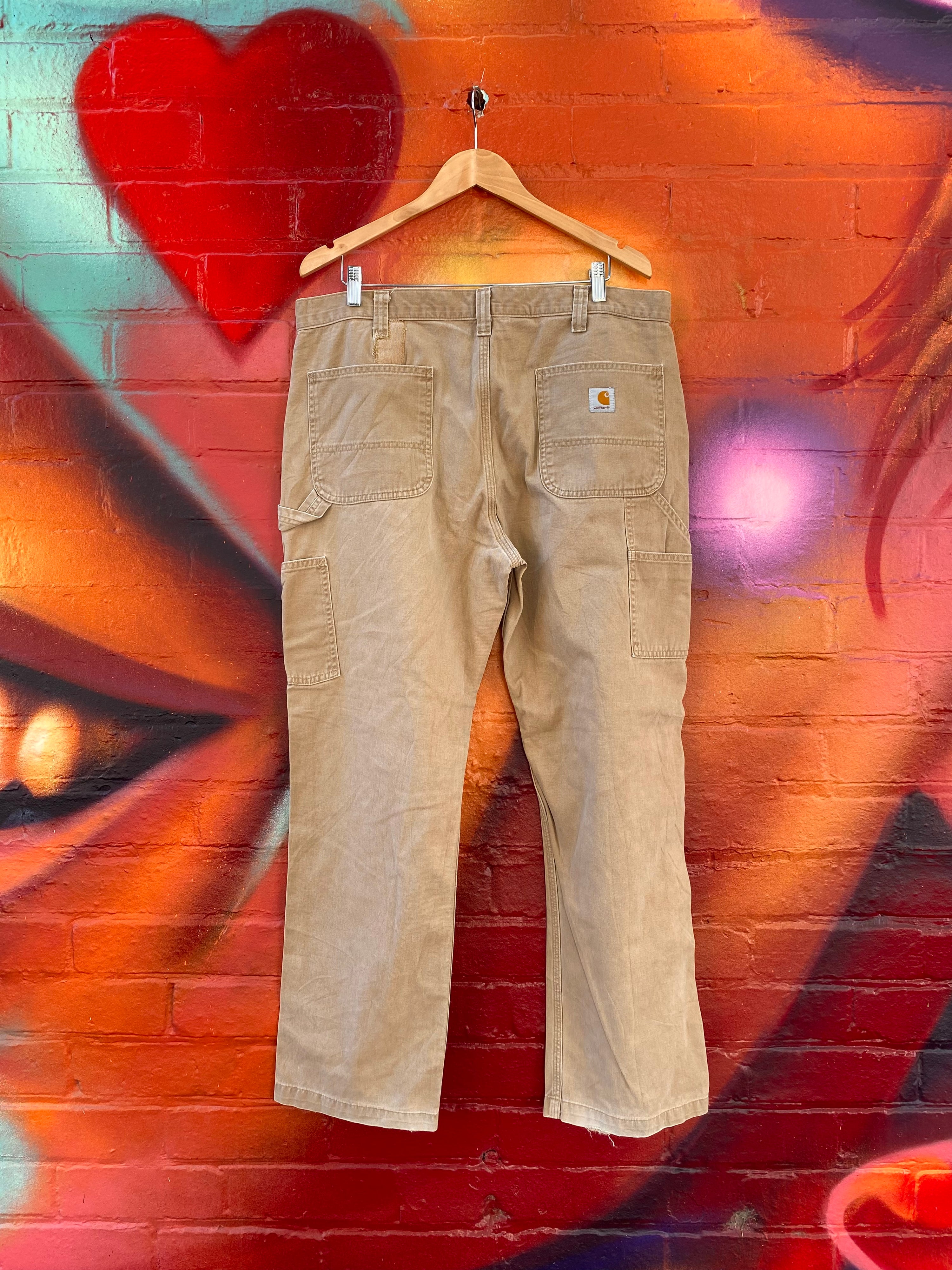 [38] Carhartt Beige Carpenter Pants B324 DKH