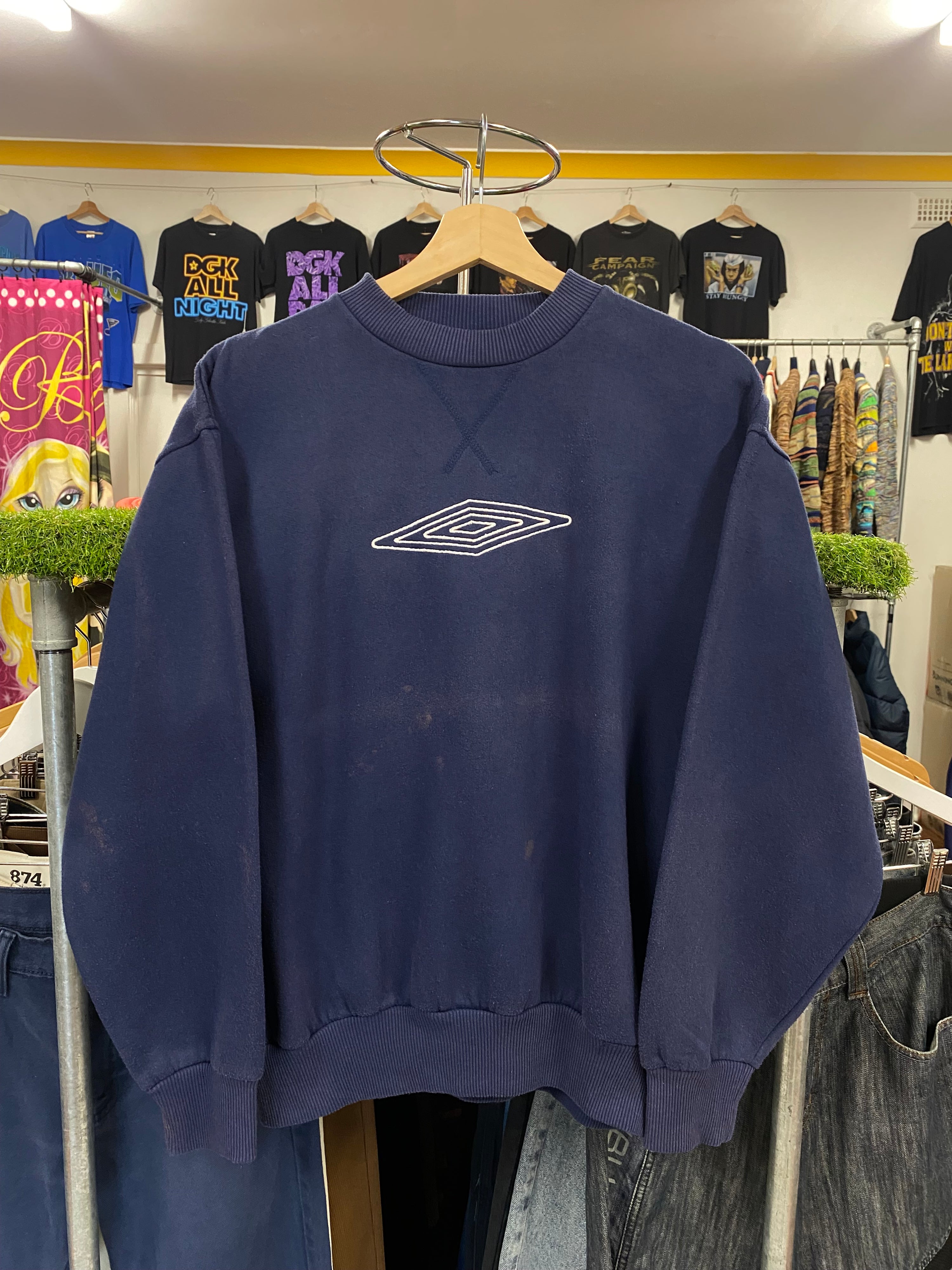 [M] Umbro Navy Jumper Big Logo