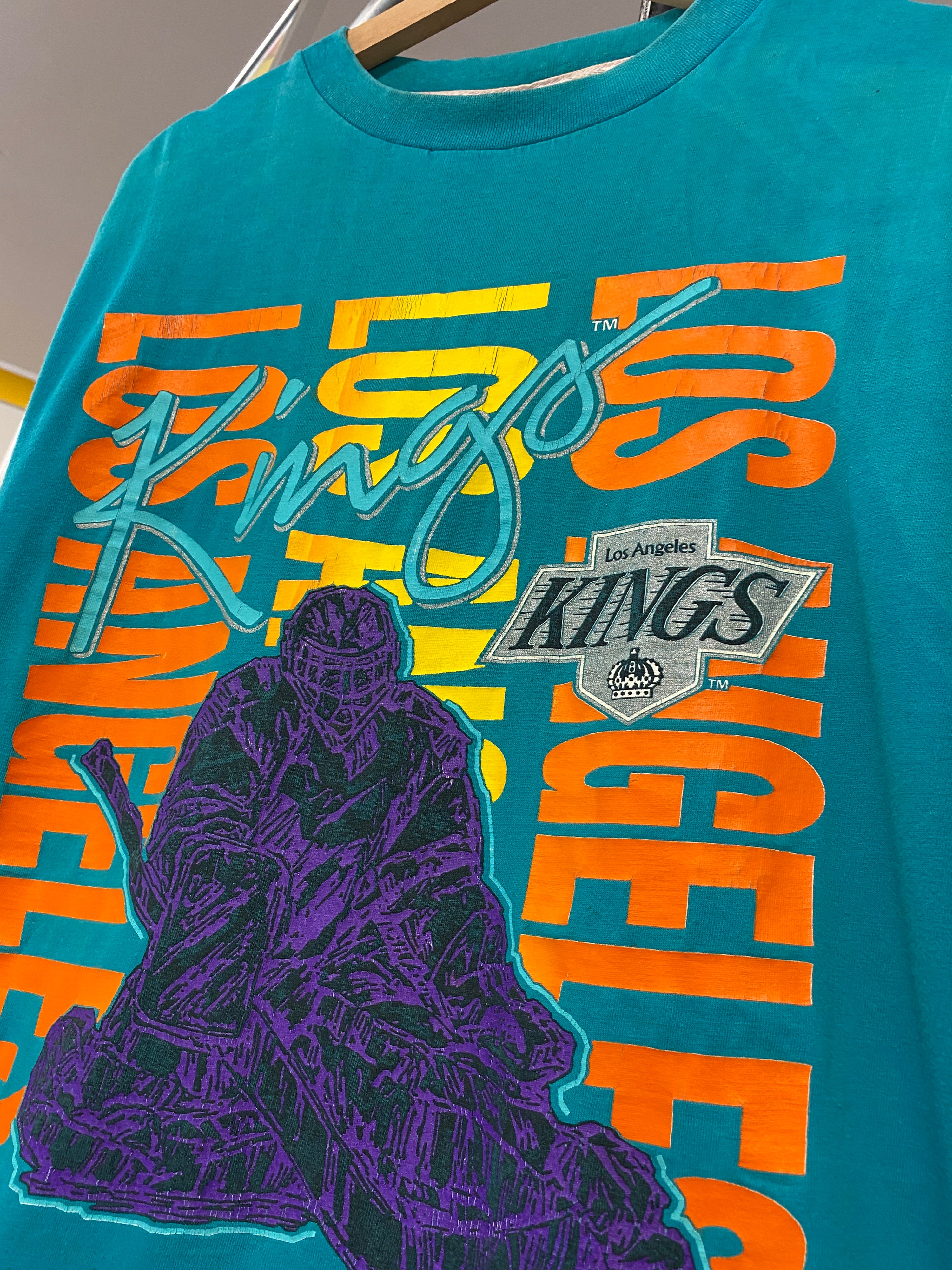 L - 1991 Los Angeles Kings Ice Hockey Teal Tee