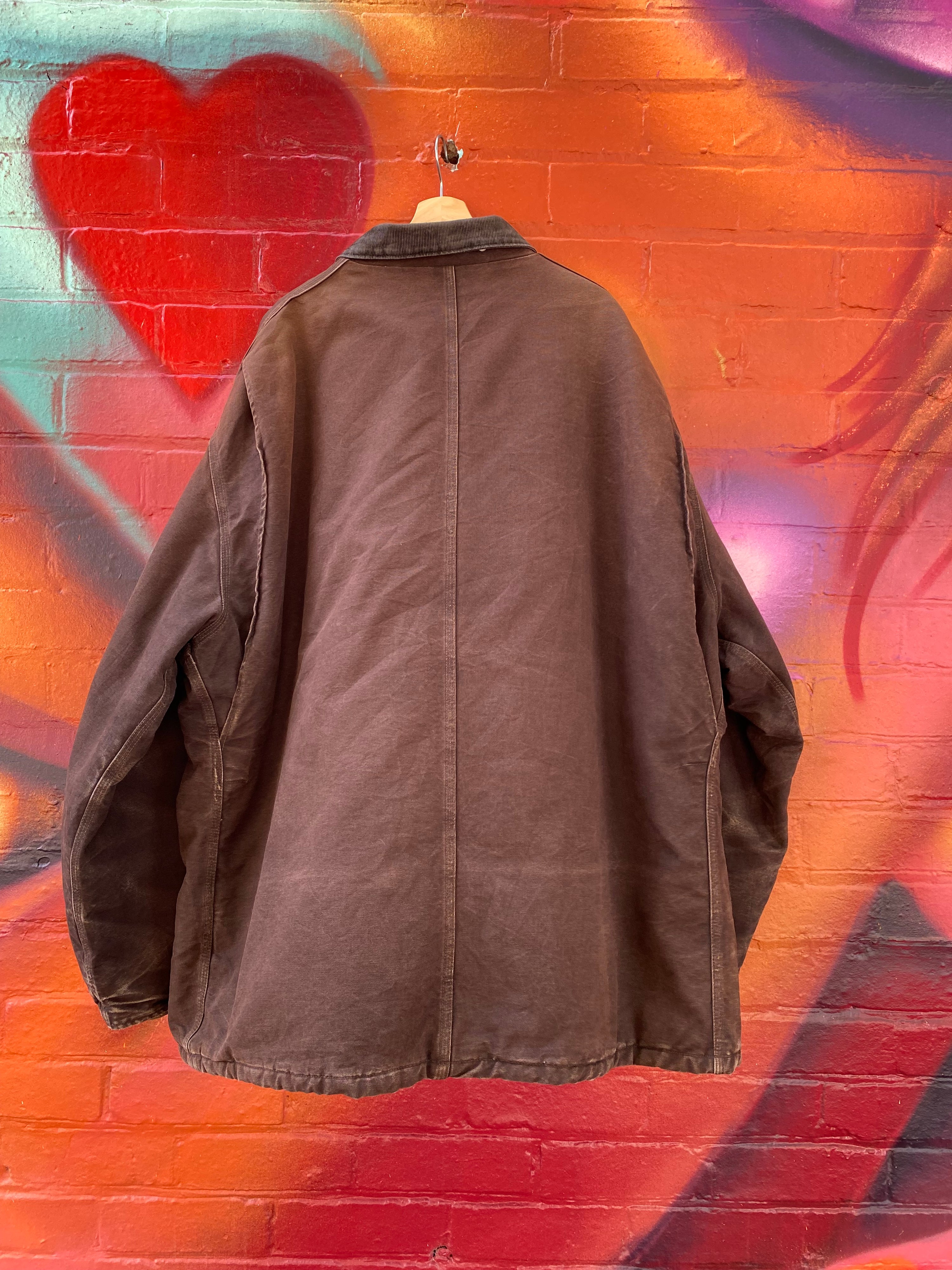 [4XLT] Vintage Carhartt Chocolate Brown Arctic Jacket Tall C26 DKB