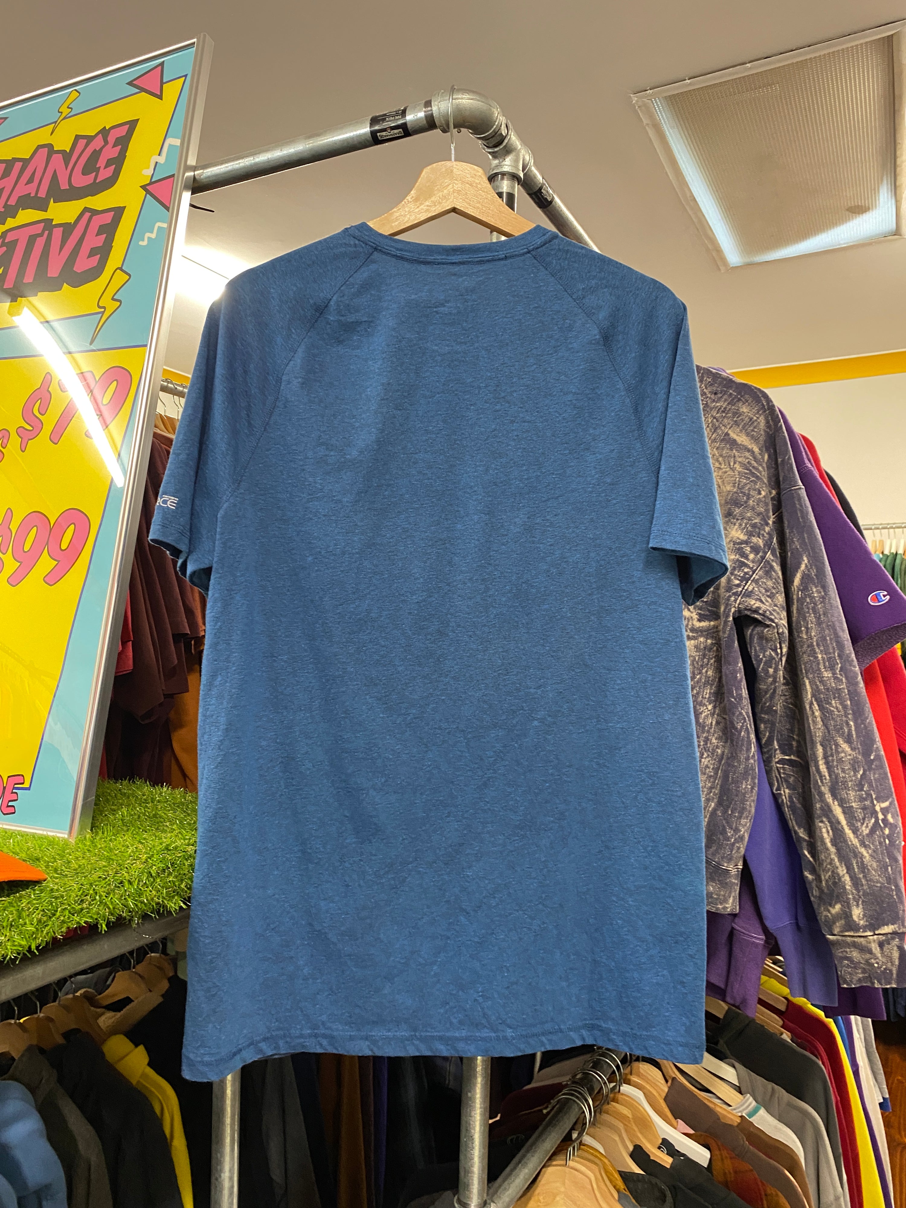M - Carhartt Force Blue On Blue Spellout Tee