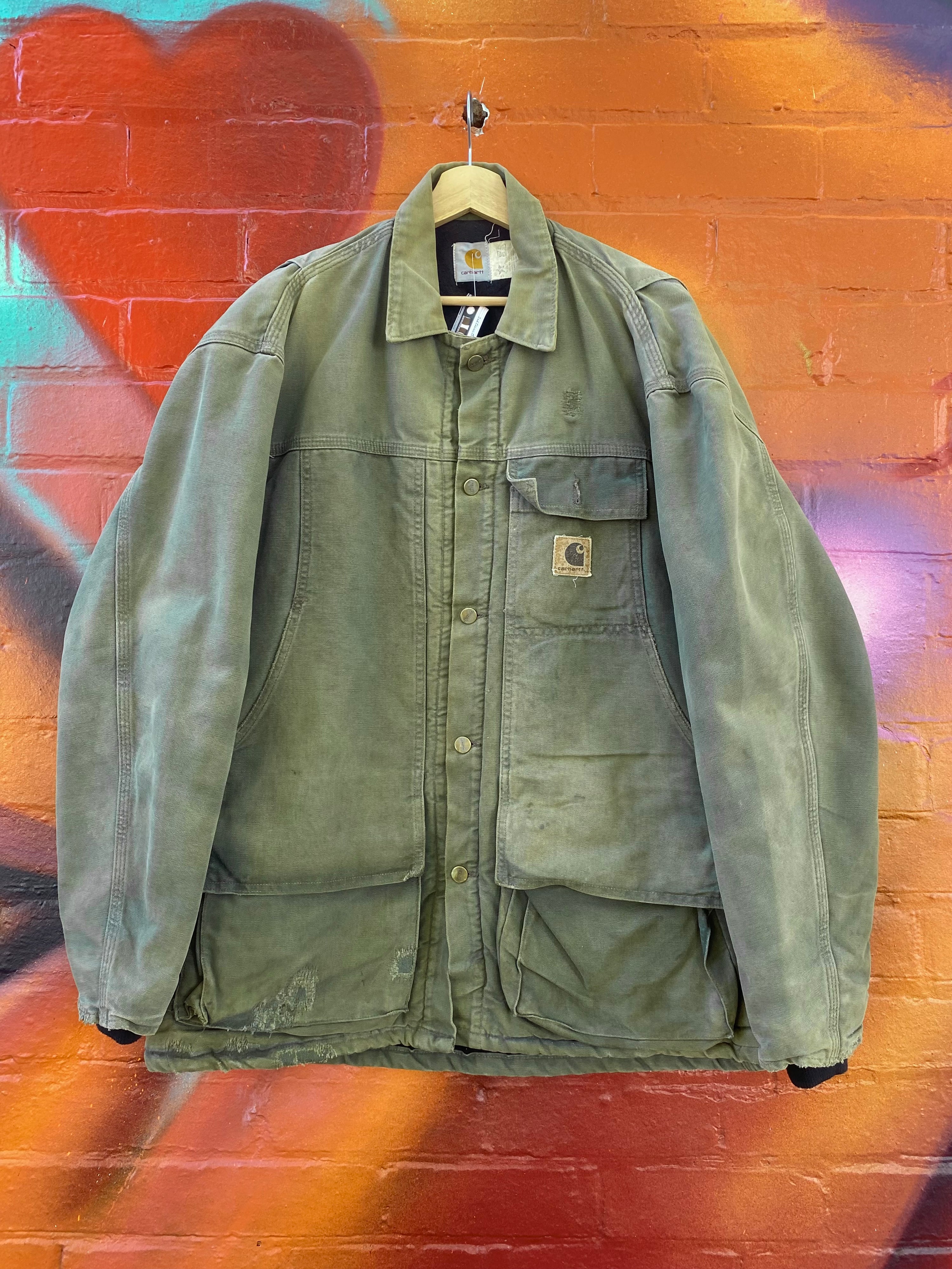 [L] 1996 Carhartt Dark Olive Field Coat