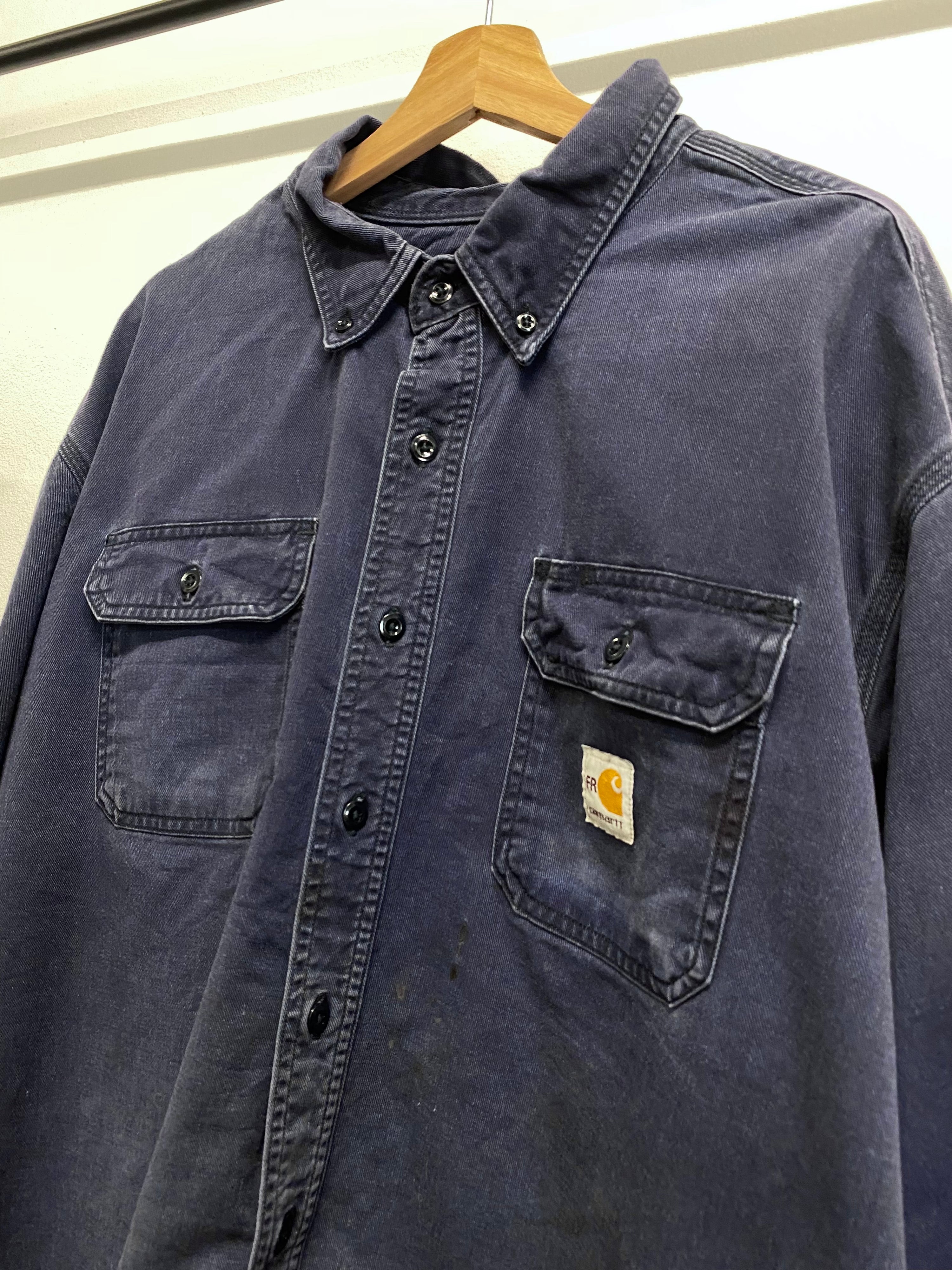 3XL - Carhartt FR Dark Blue LS Button-up