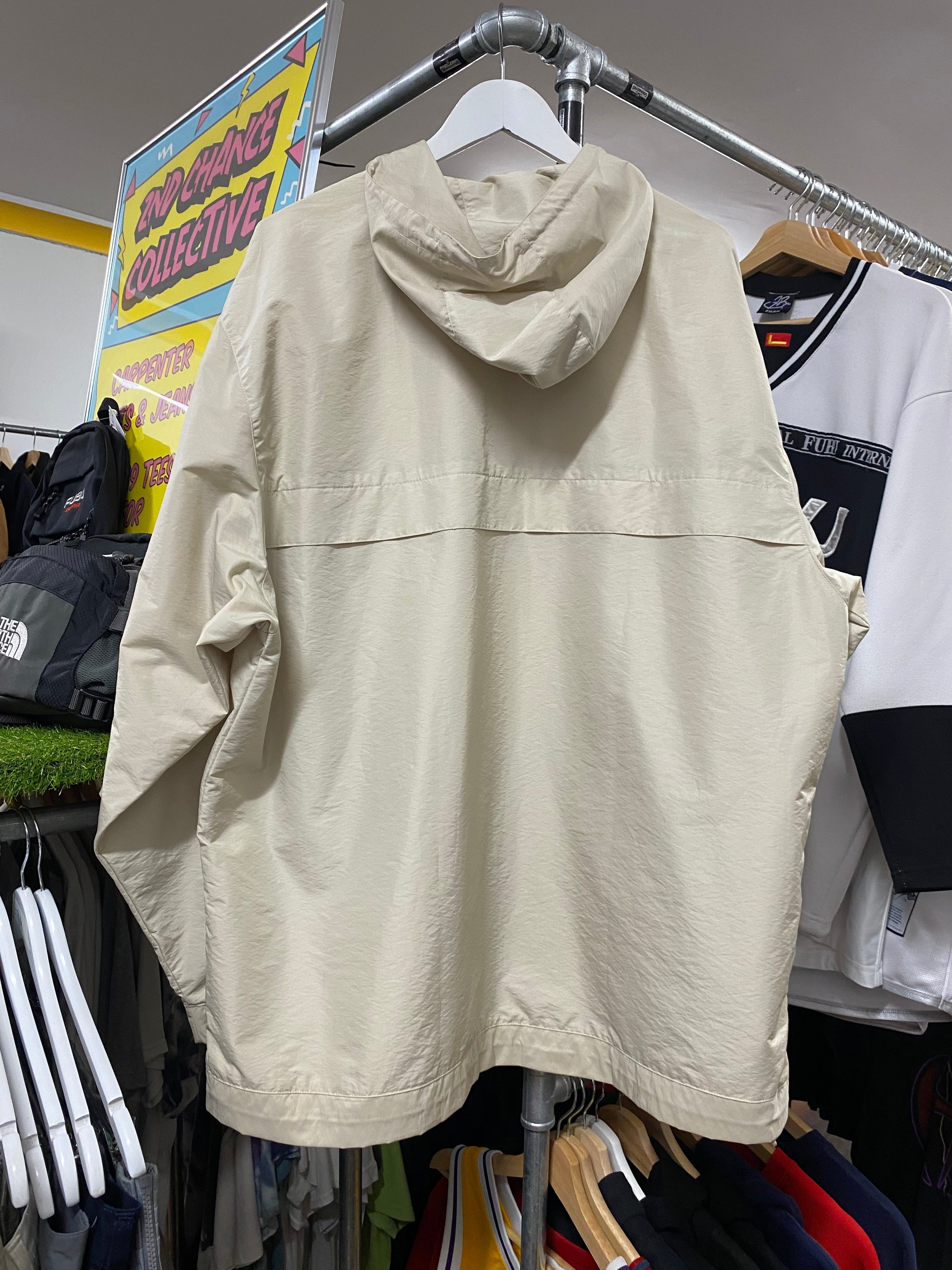 XL - 2000s Adidas 1/4 Zip 4 Pocket Cream Anorak
