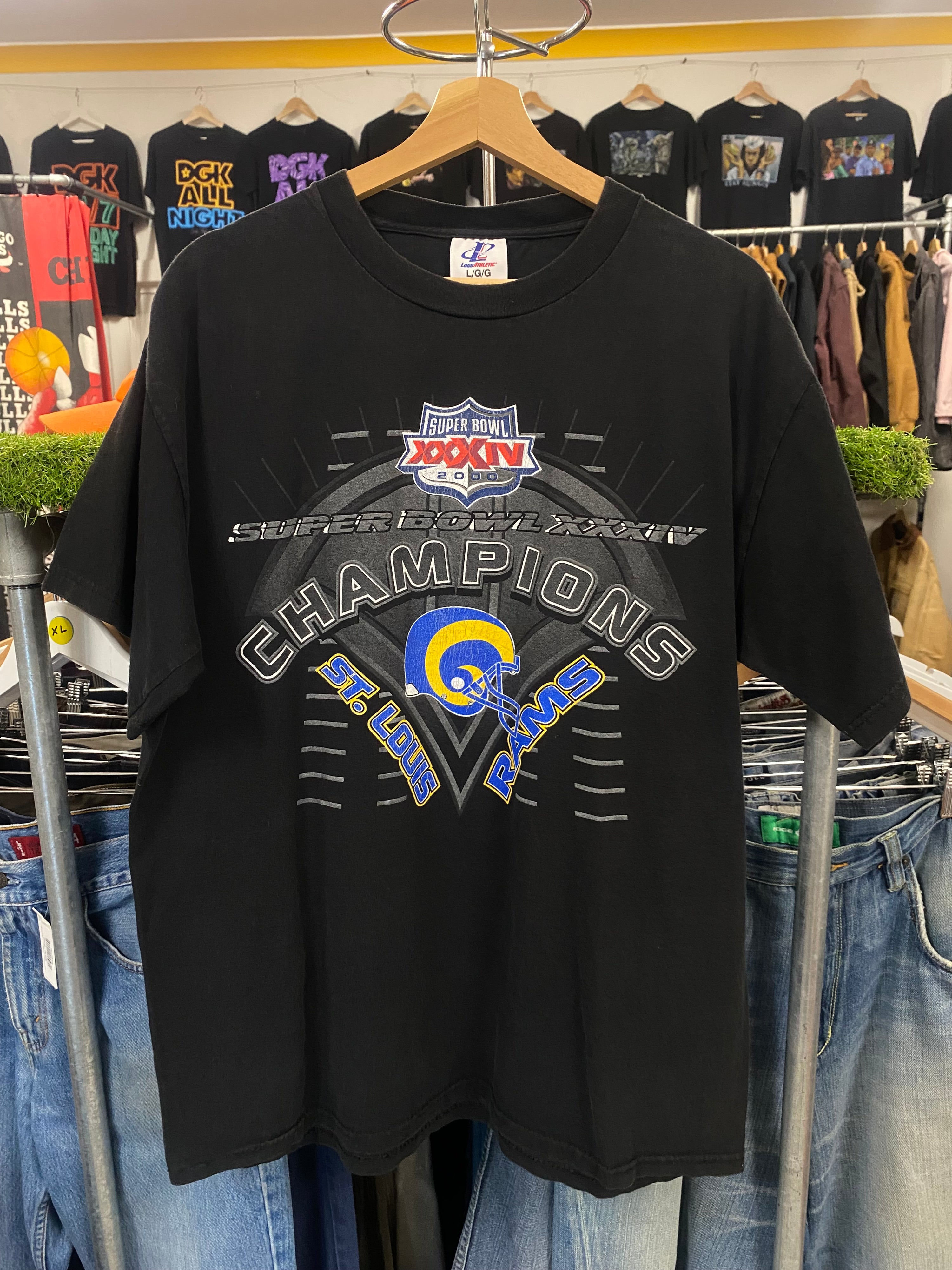 [L] 2000 St Louis Rams Superbowl Champions Tshirt