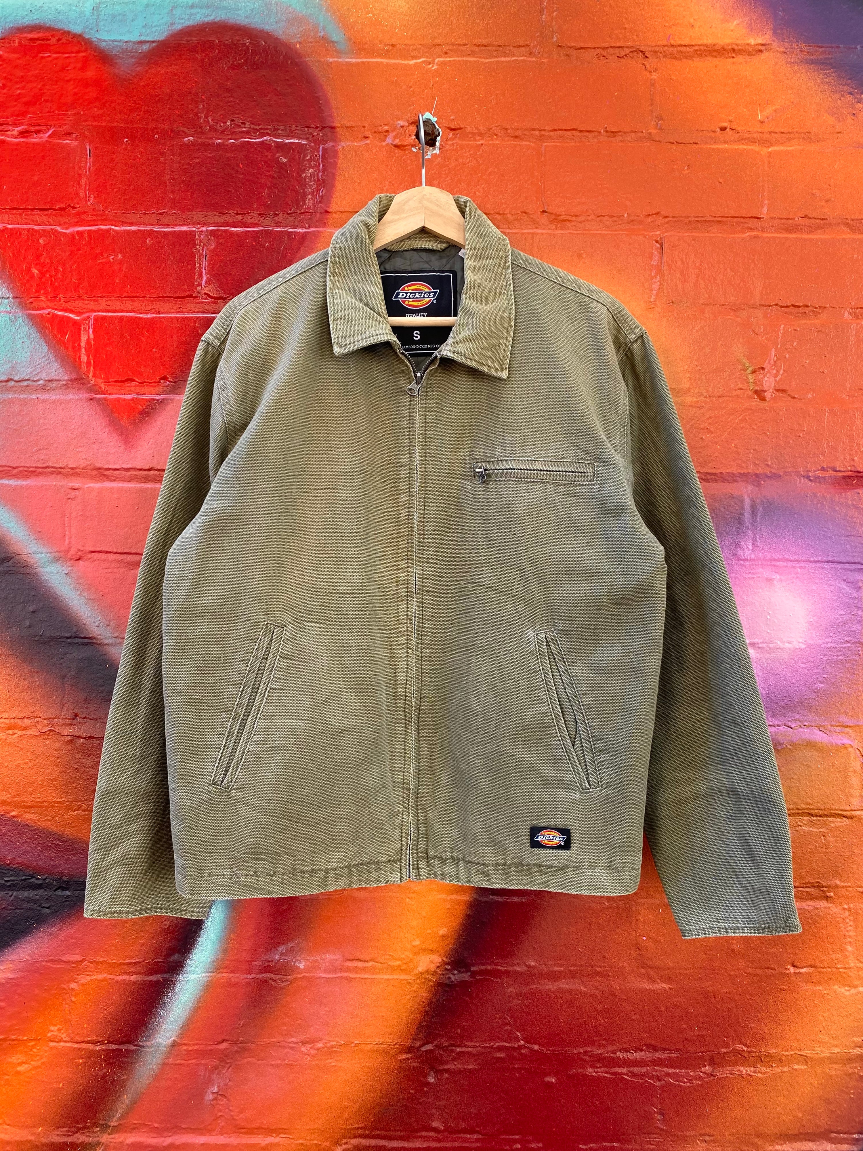 [S] Dickies Olive Green Detroit Style Jacket
