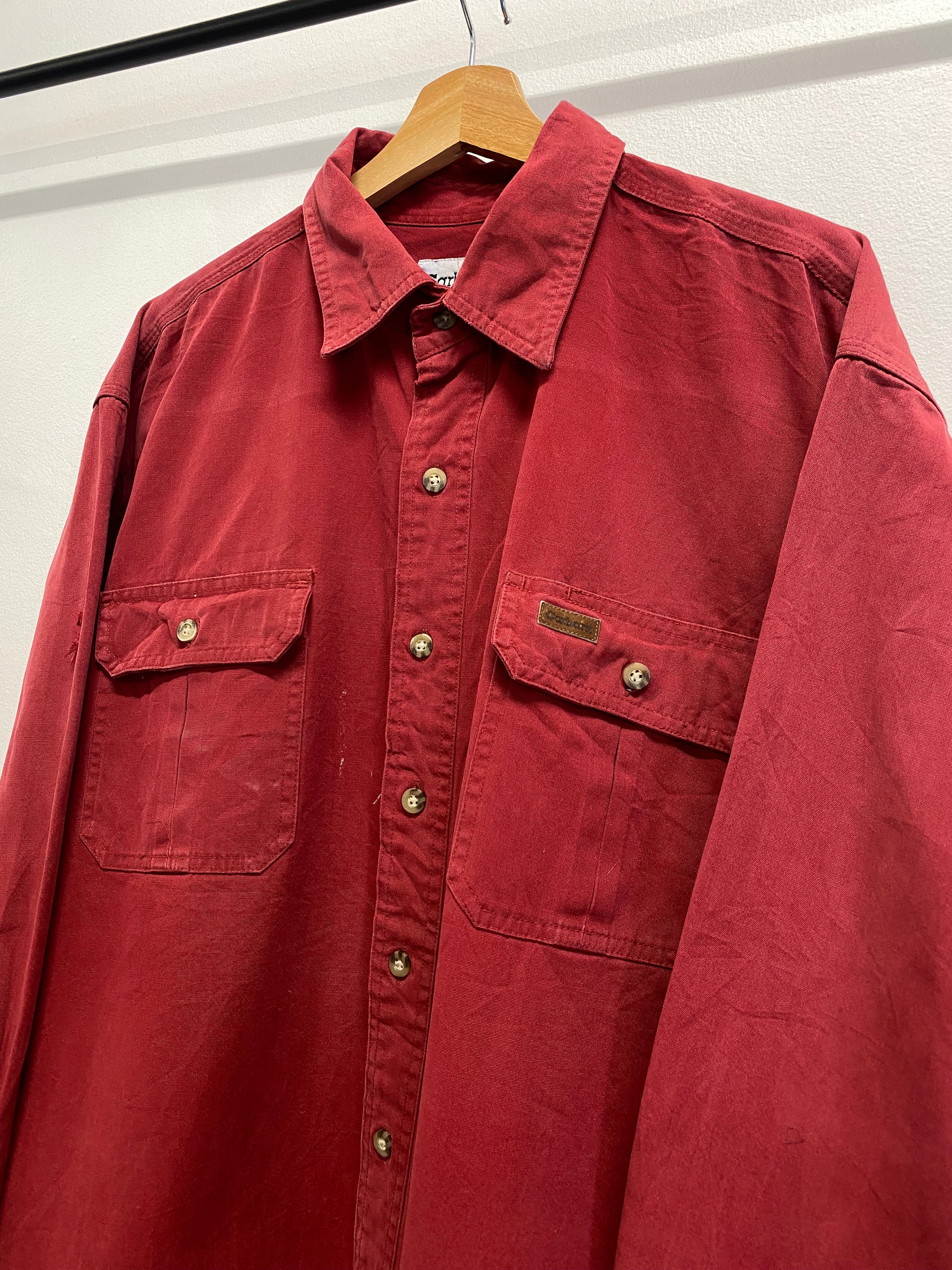 XLT - Carhartt Red LS Thick Button-up
