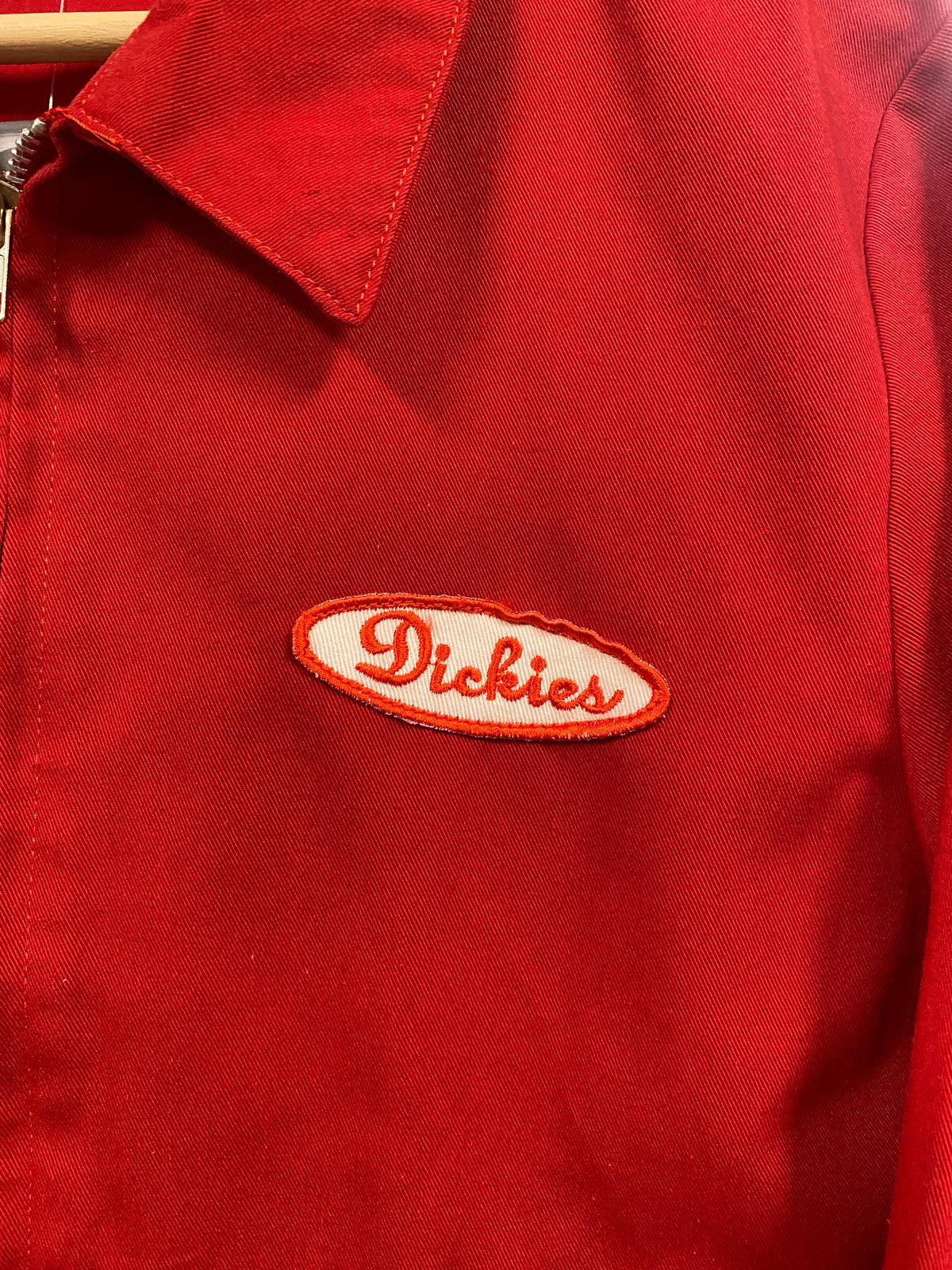[XS] Dickies Red Cropped Zip Up Jacket