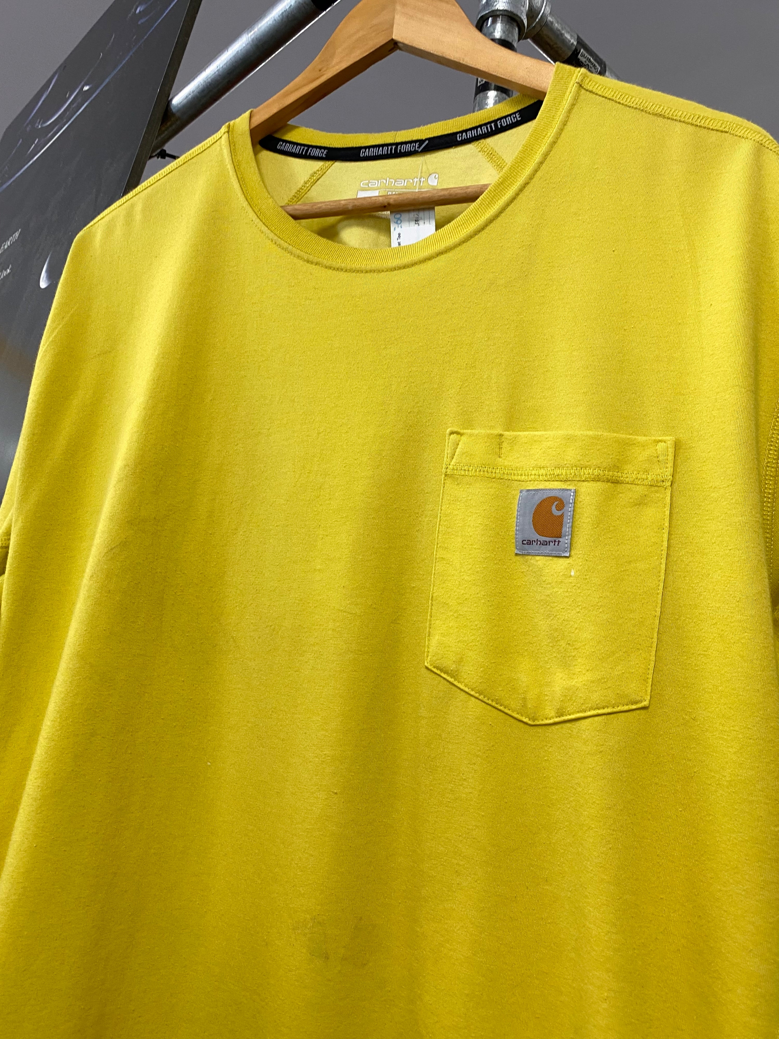XL - Yellow Carhartt Force Pocket Tee