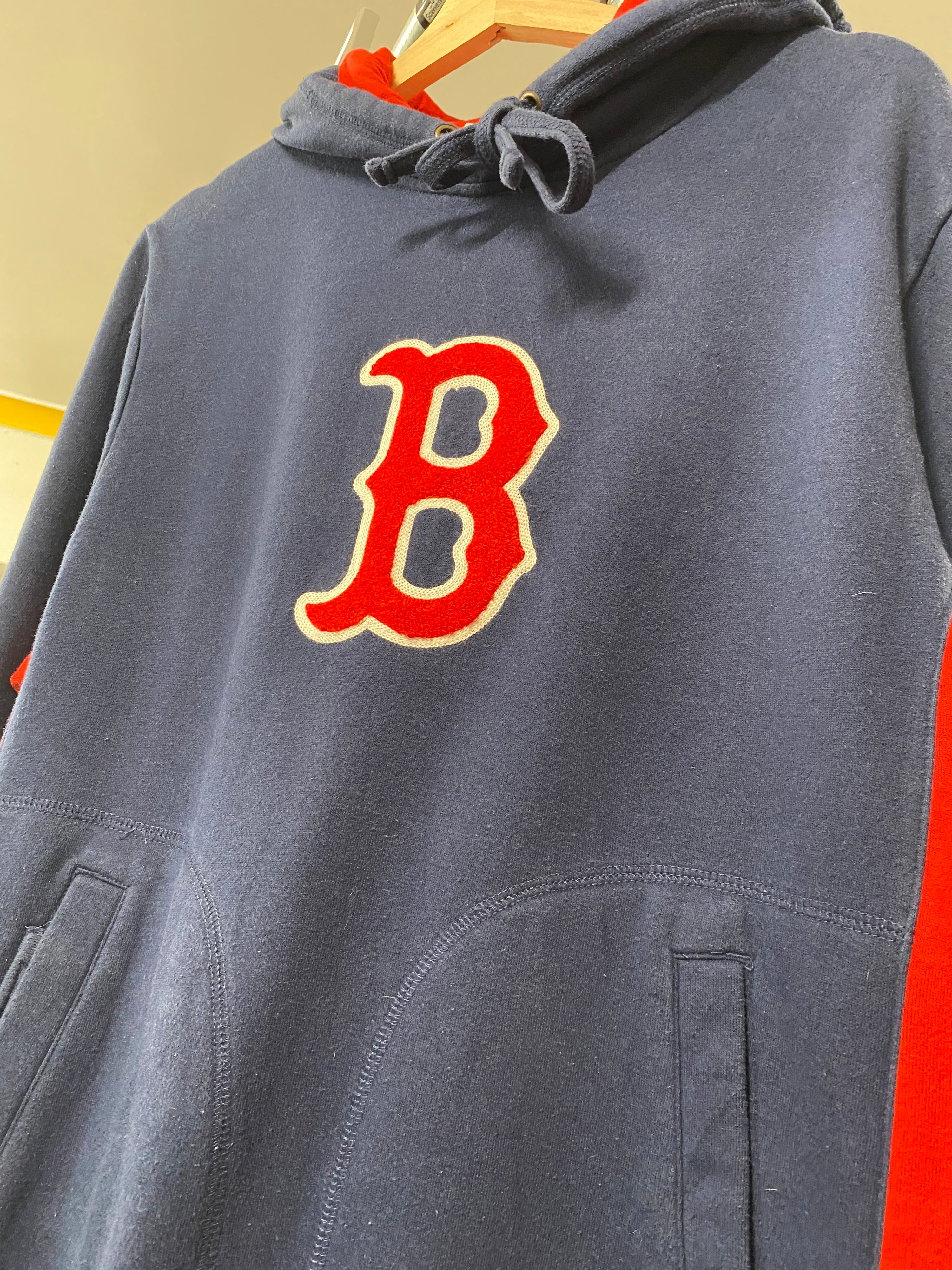 M - Boston Red Sox Majestic Hoodie Blue/Red