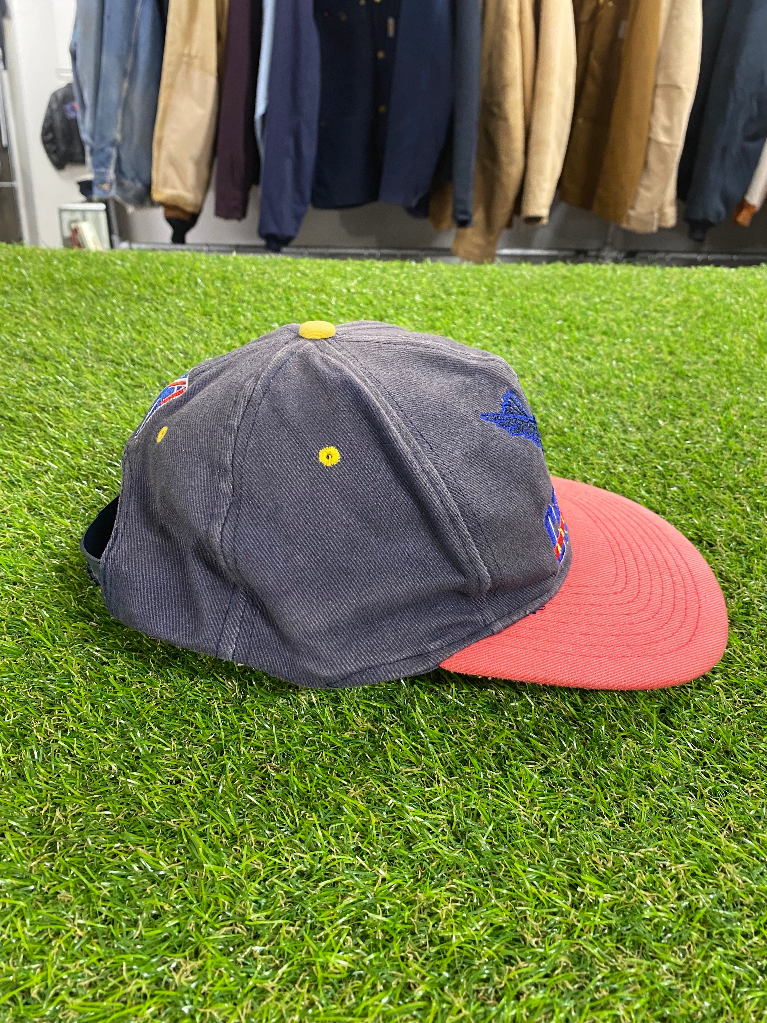 Vintage Adelaide Crows Faded Cap Swooping Crow Embroidery